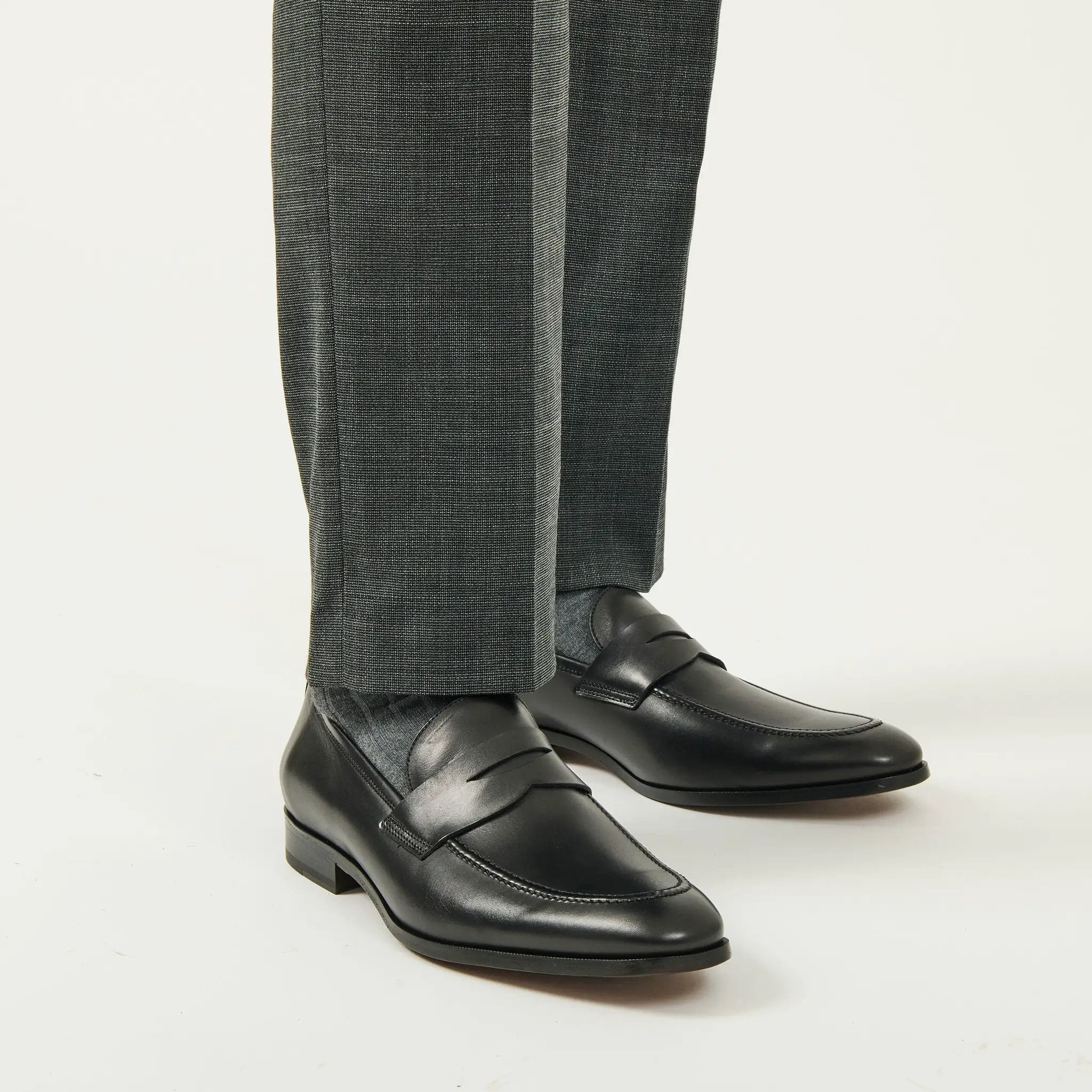 Tesoro Black Calf Slip-on Penny Loafer by To Boot New York
