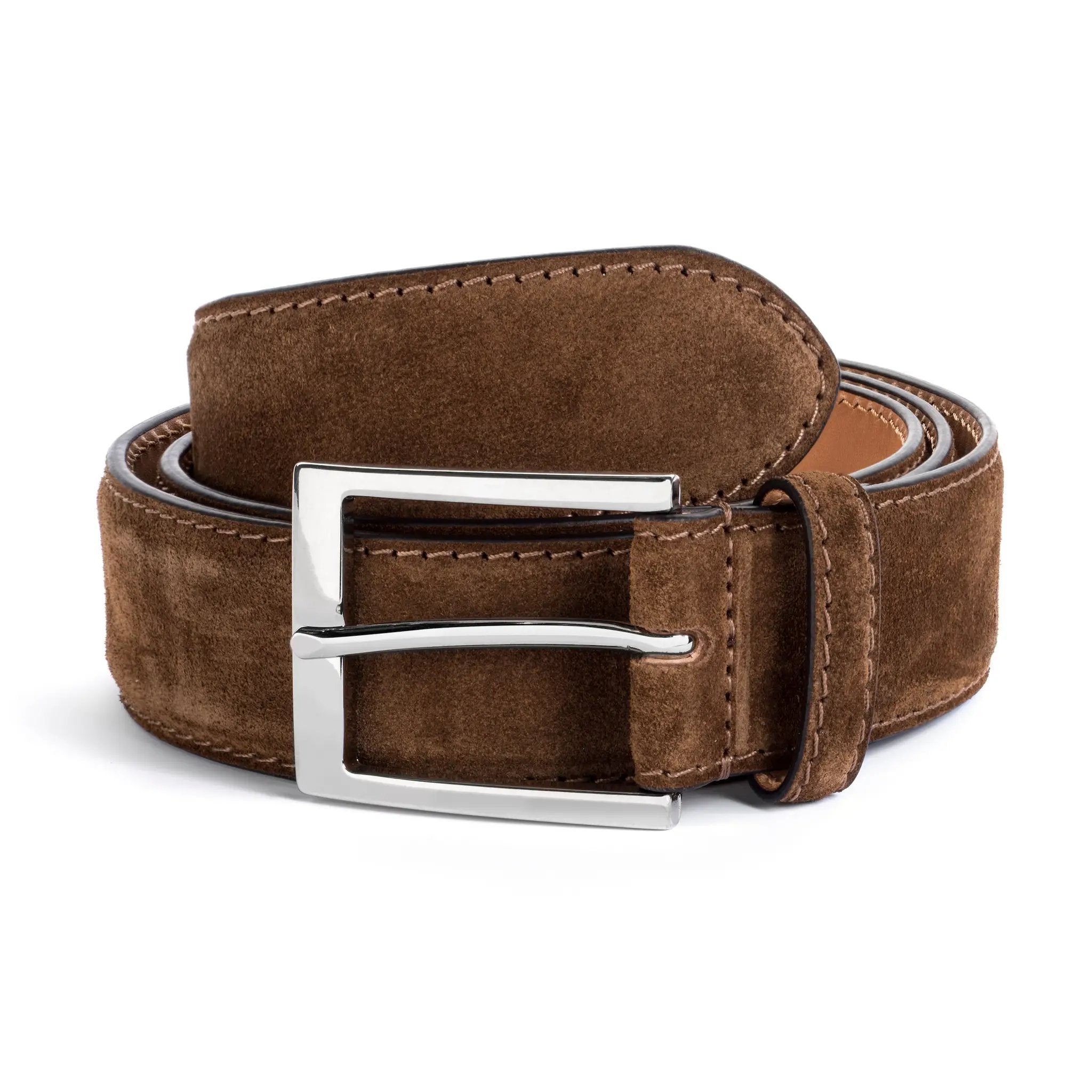 Mid Brown Suede Belt by To Boot New York