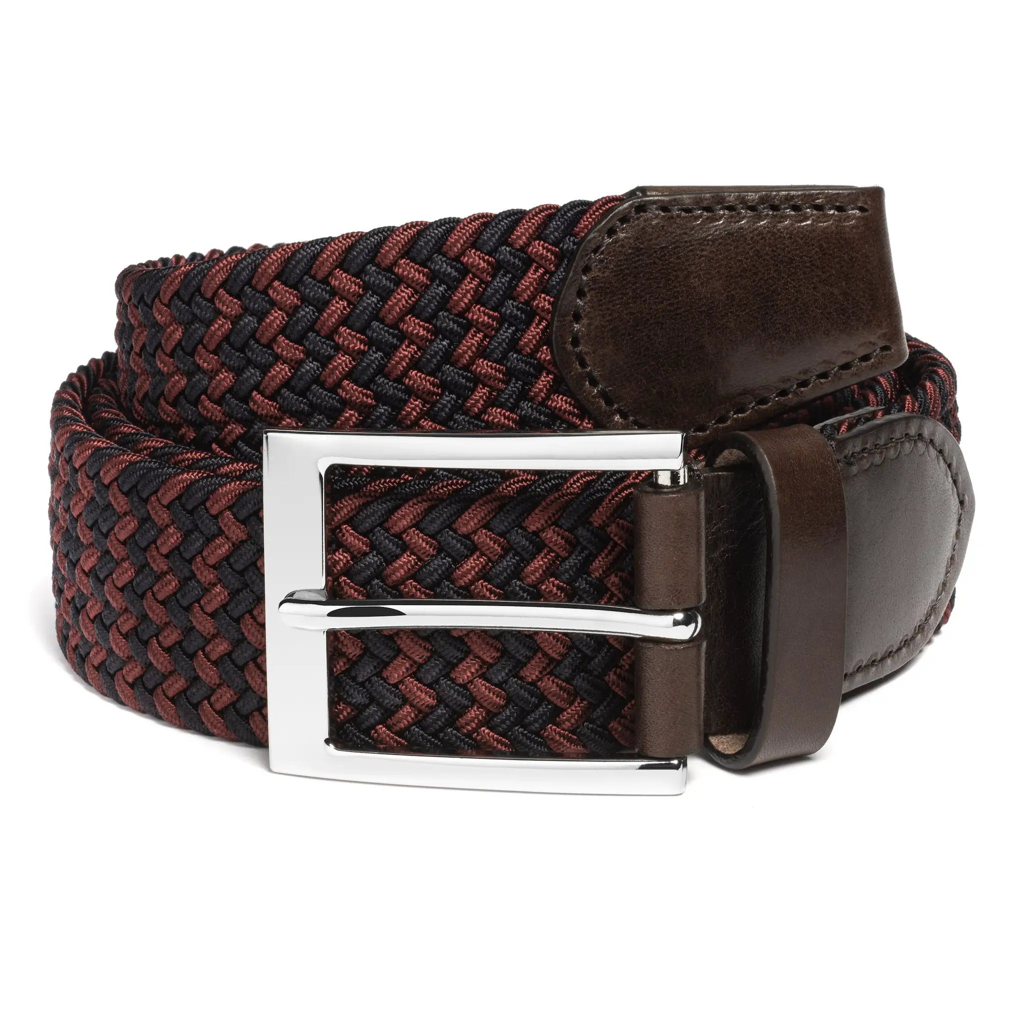 Bordeaux & Navy Woven Belt by To Boot New York