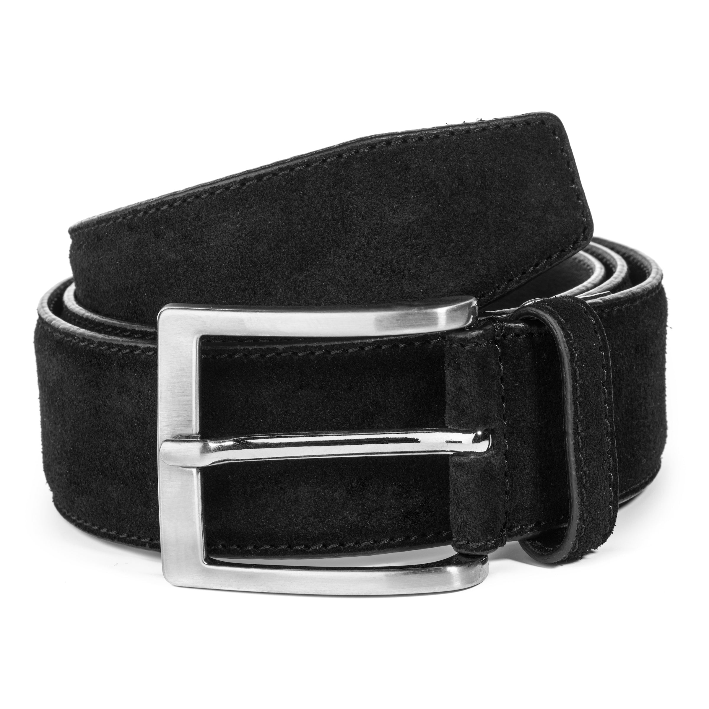 Black Wide Suede Belt