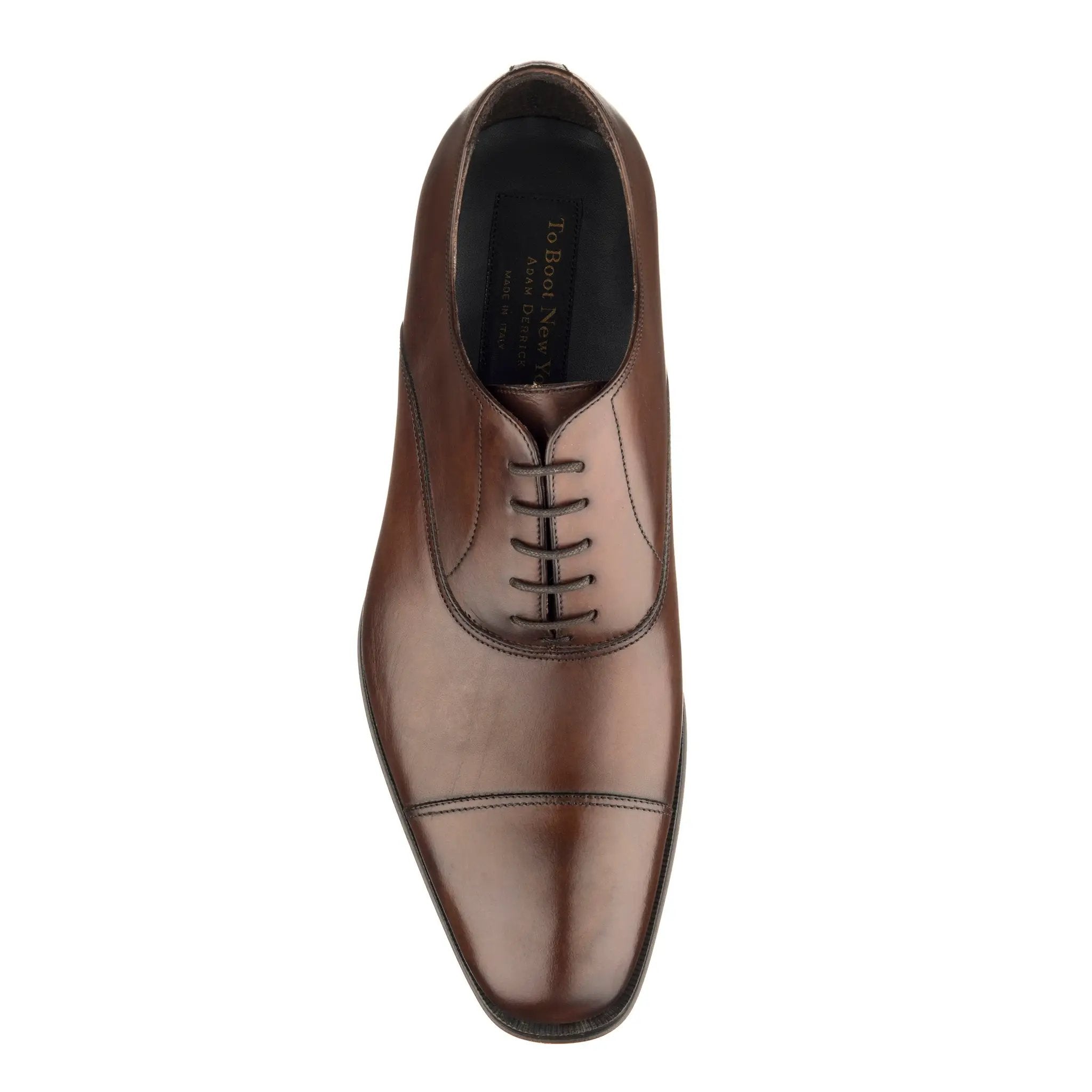 Aidan Burnished Brown Cap Toe Oxford by To Boot New York