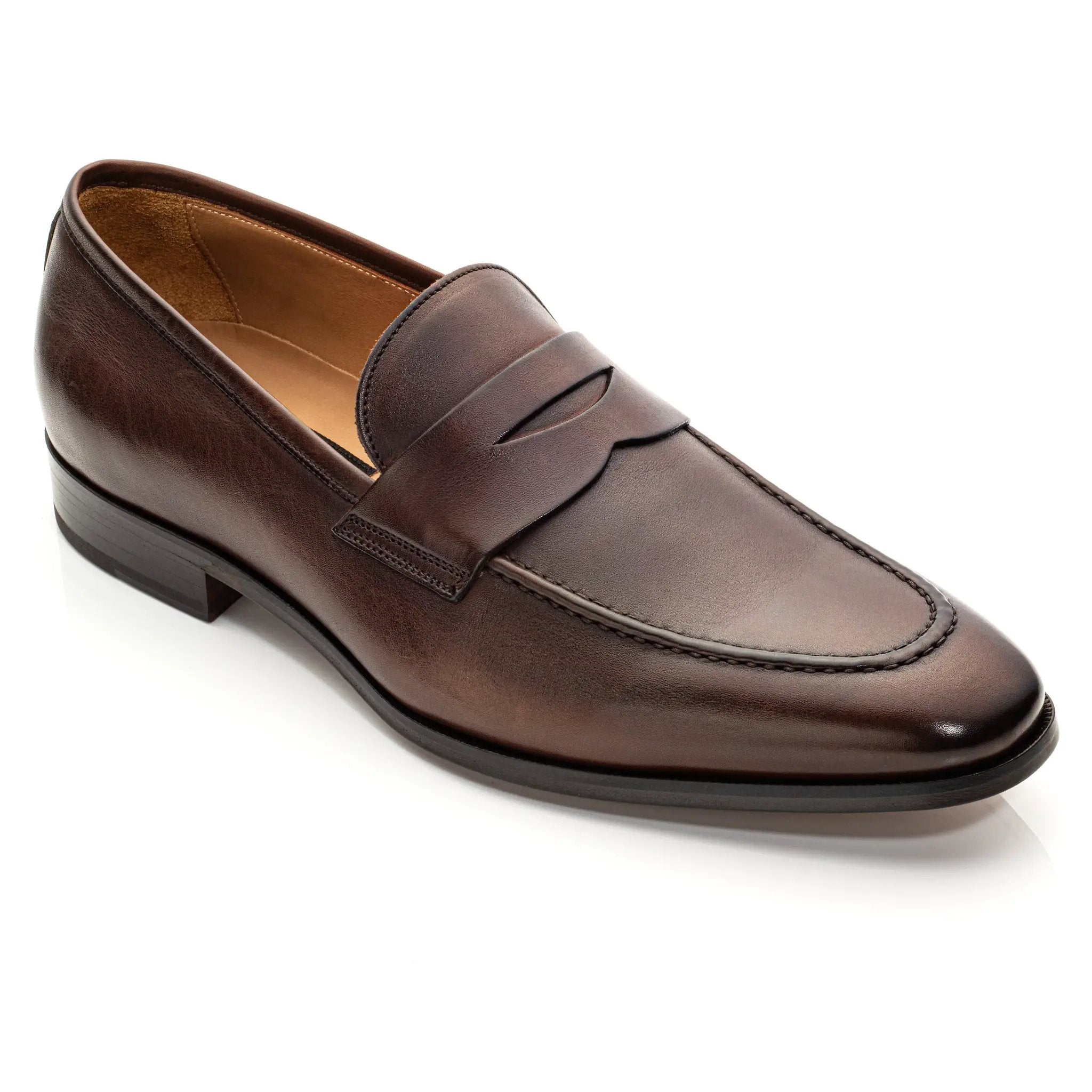 Tesoro Dark Brown Calf Slip-On Penny Loafer by To Boot New York