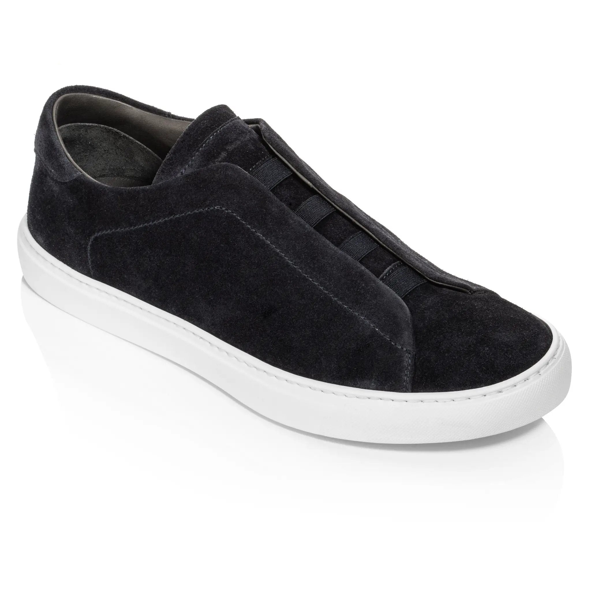 Stone Navy Suede Slip-On Sneaker by To Boot New York