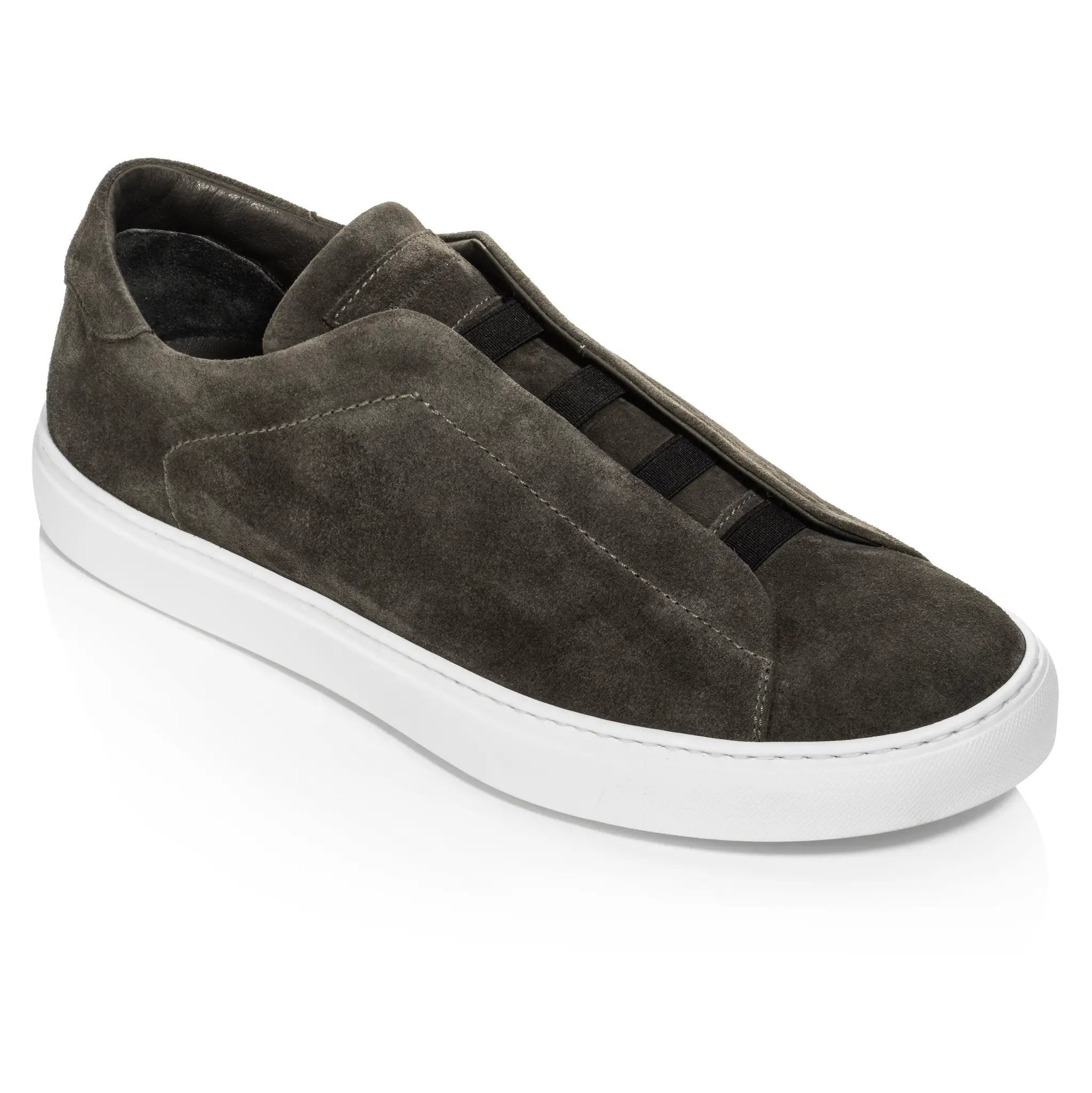 Stone Grey Suede Slip-On Sneaker by To Boot New York