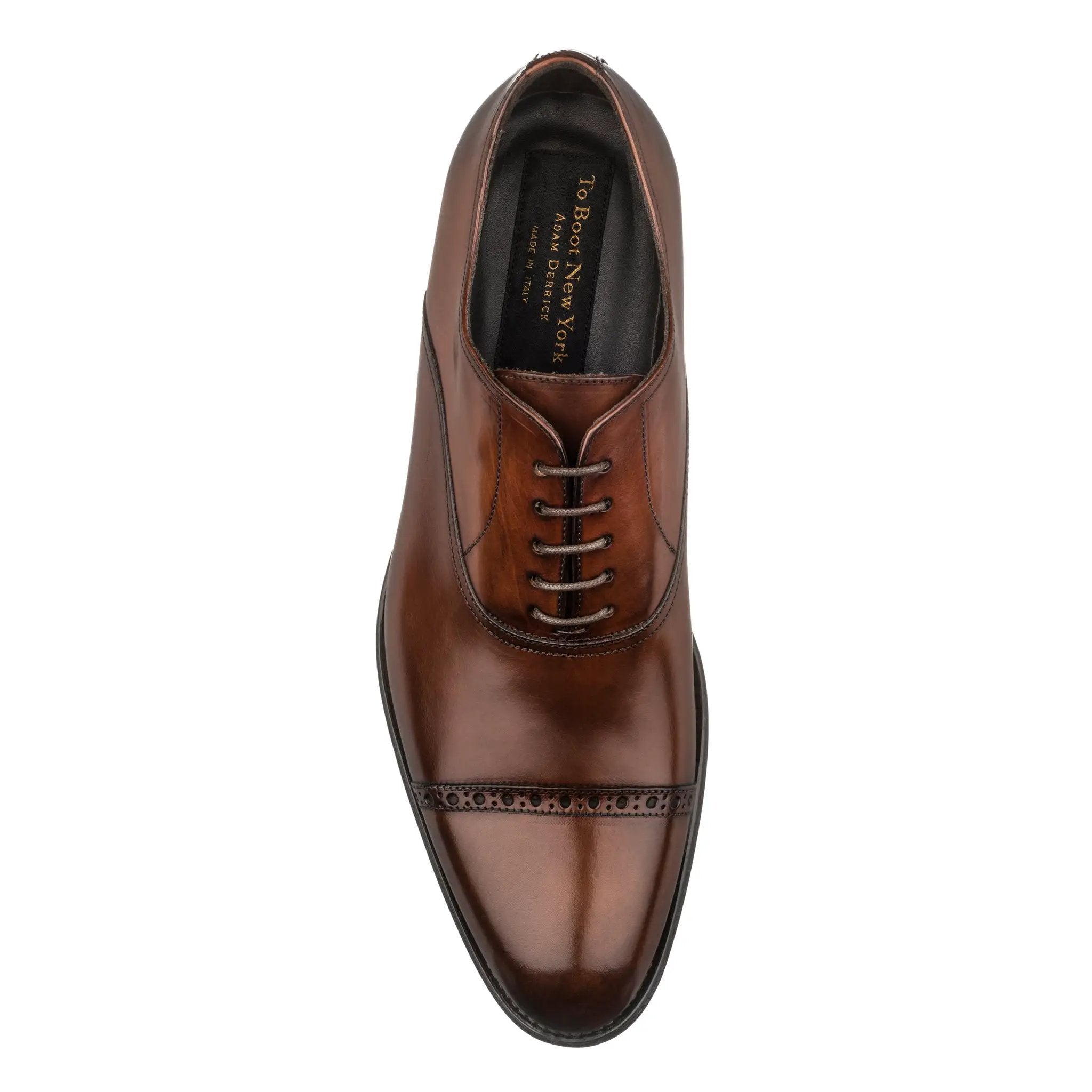 Anton Cognac Cap Toe Oxford by To Boot New York