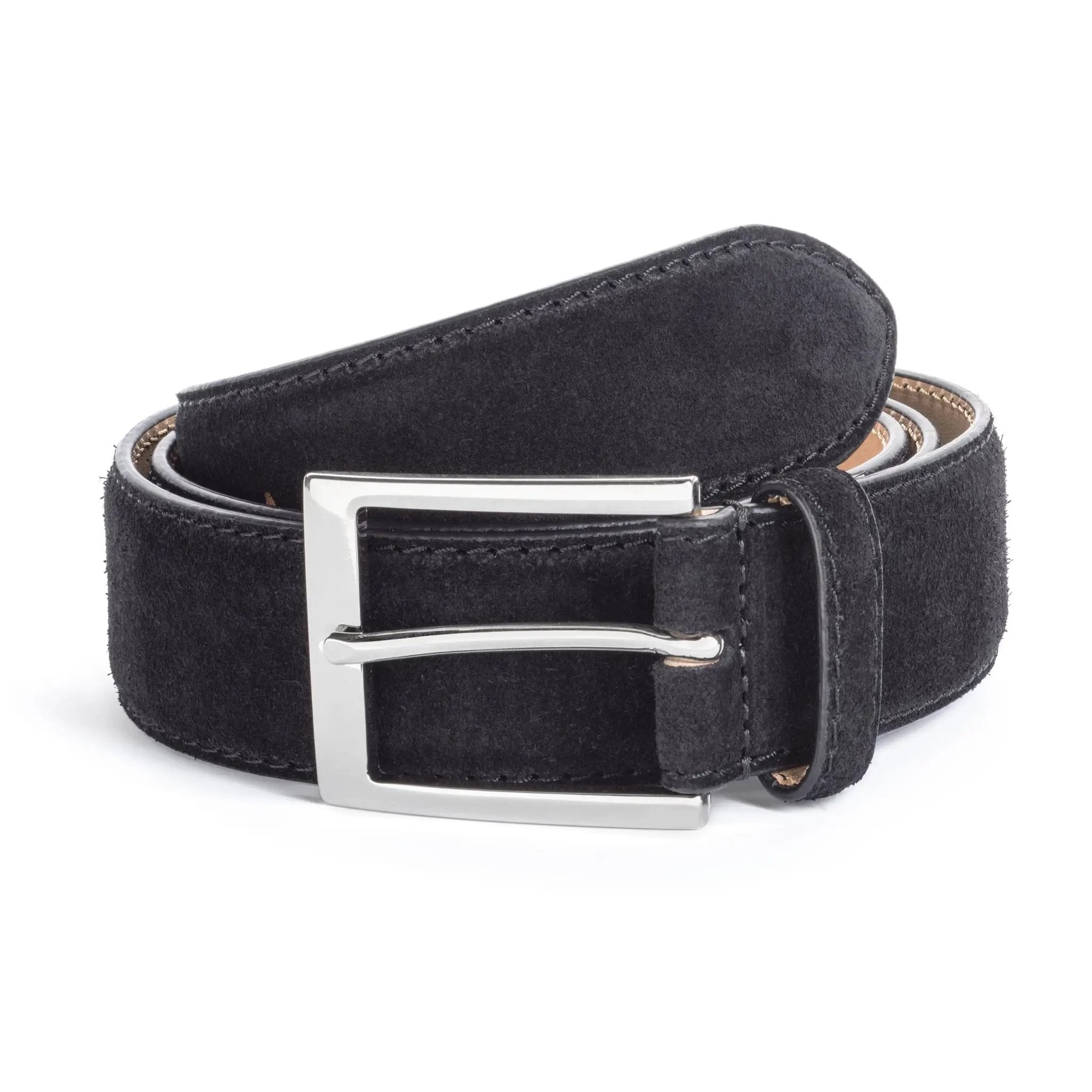 Black Calf Suede Belt by To Boot New York