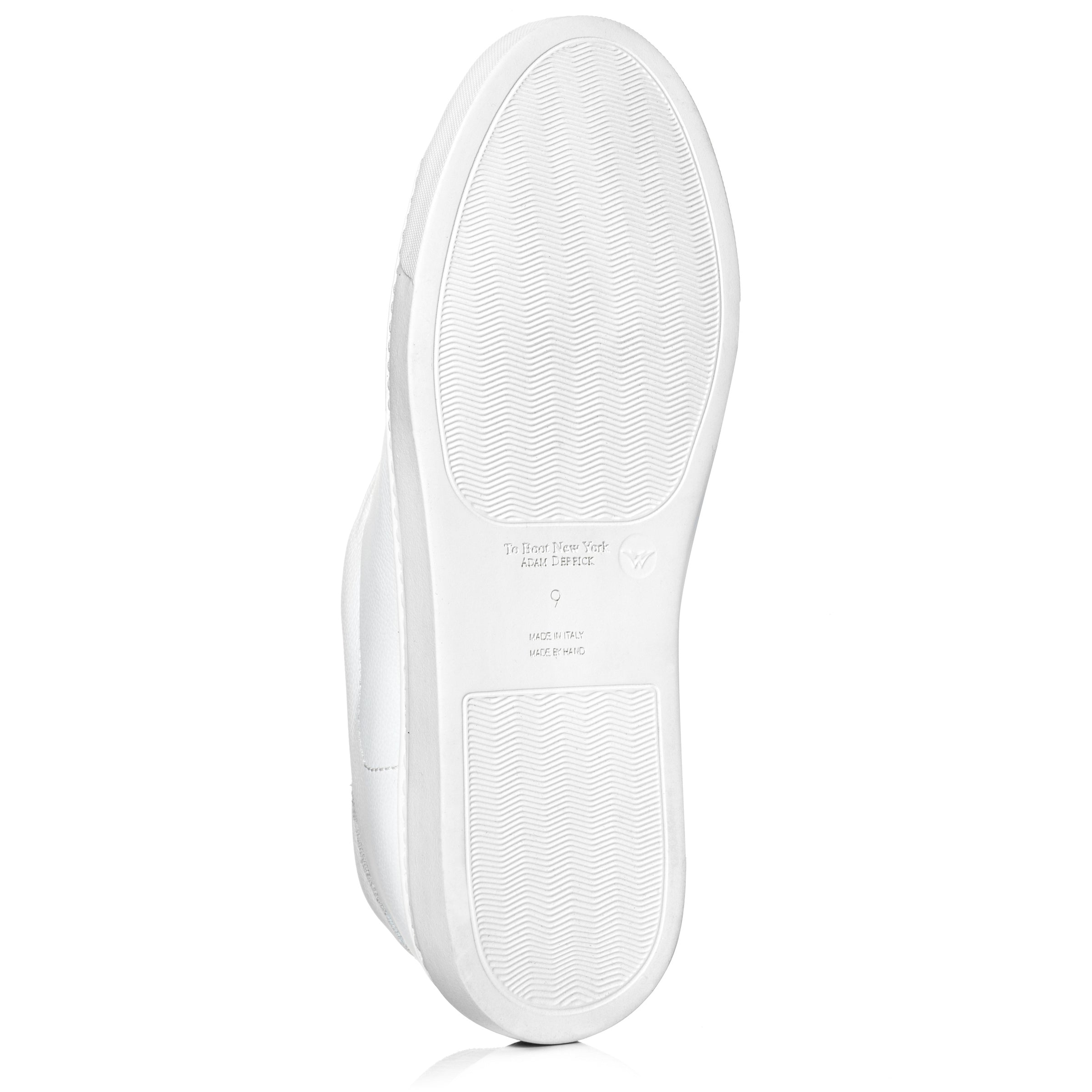 Bolla White Soft Calf Elastic Slip on Sneaker