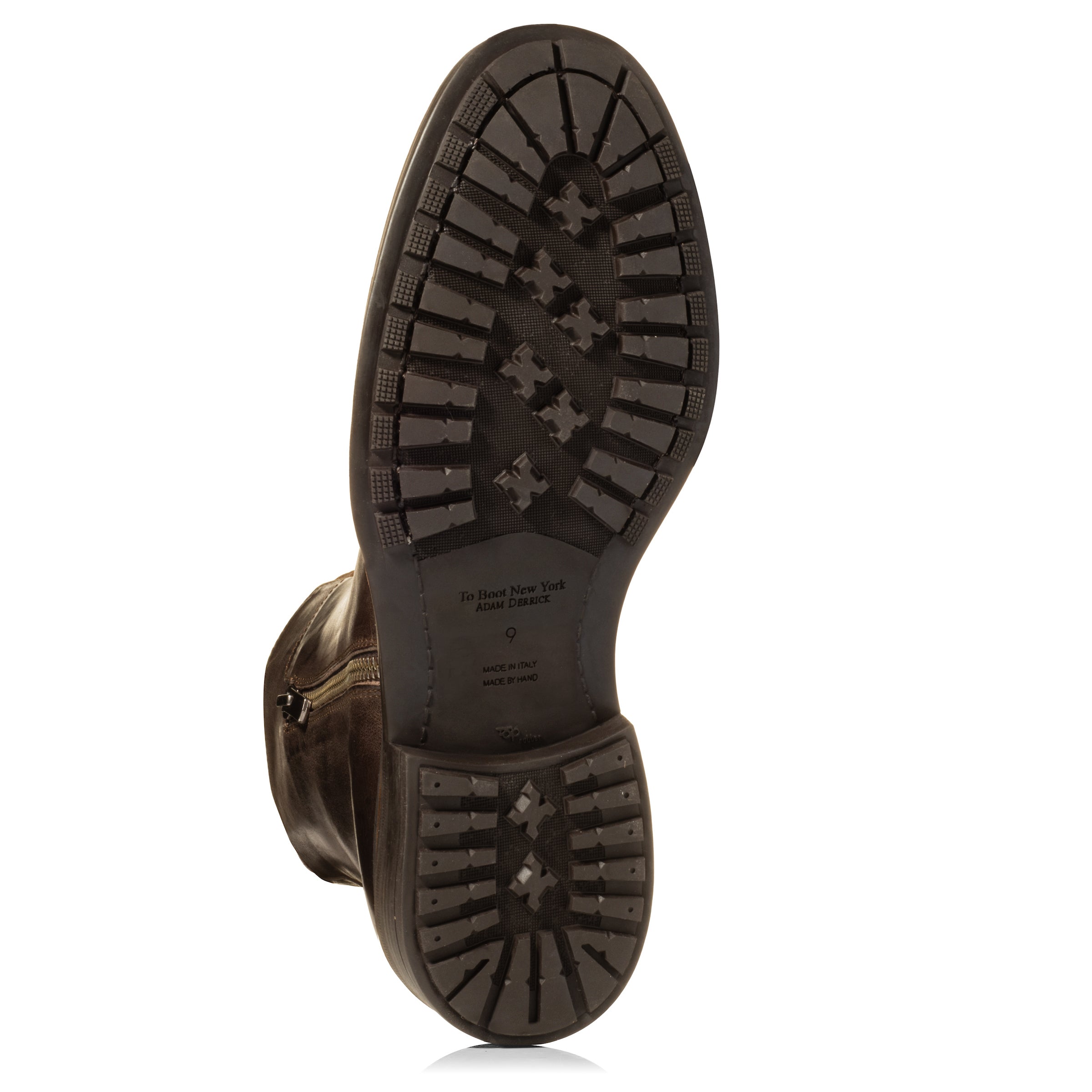Boyd Dark Brown Calf Leather Zipper Boot