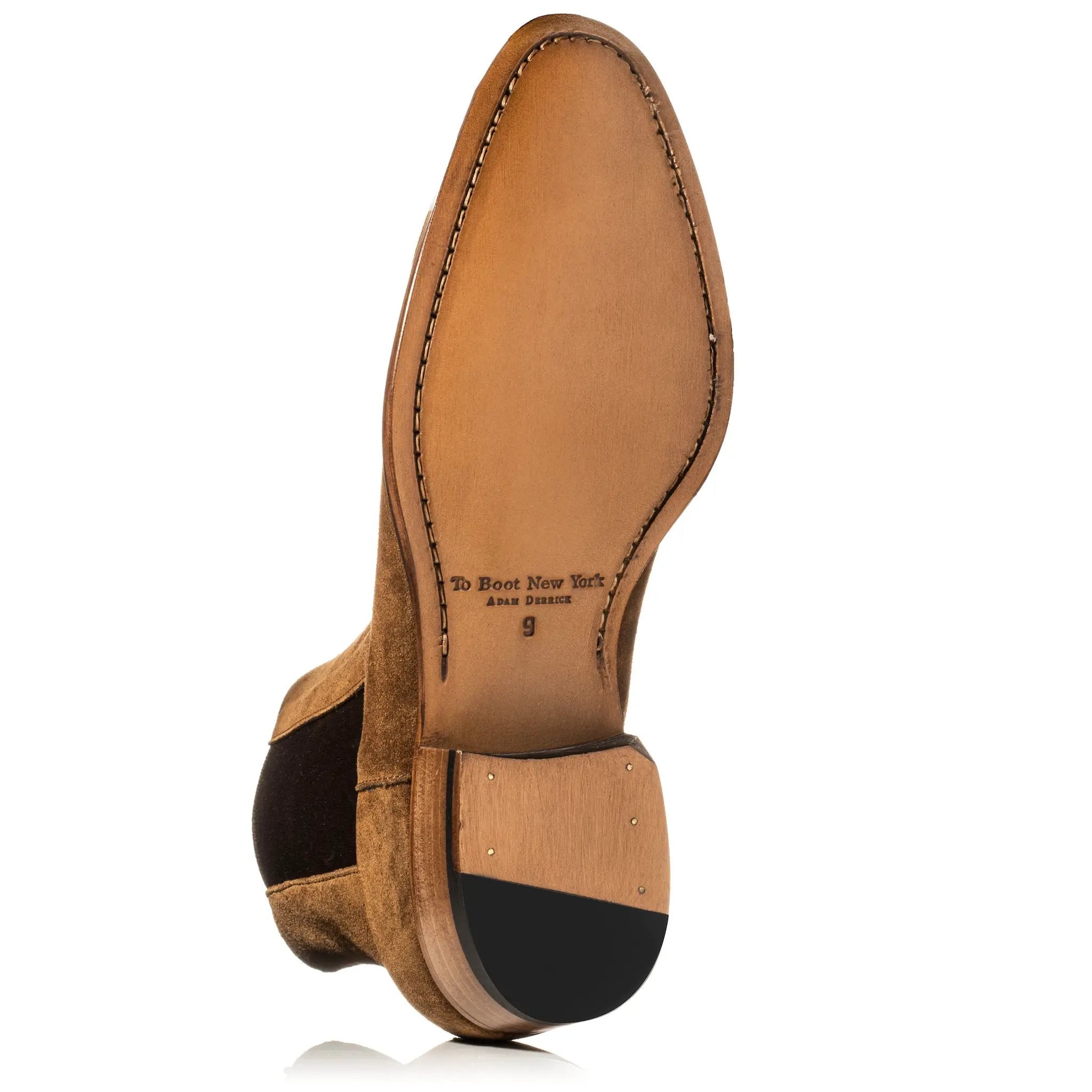 Shawn Mid Brown Suede Chelsea Boot by To Boot New York