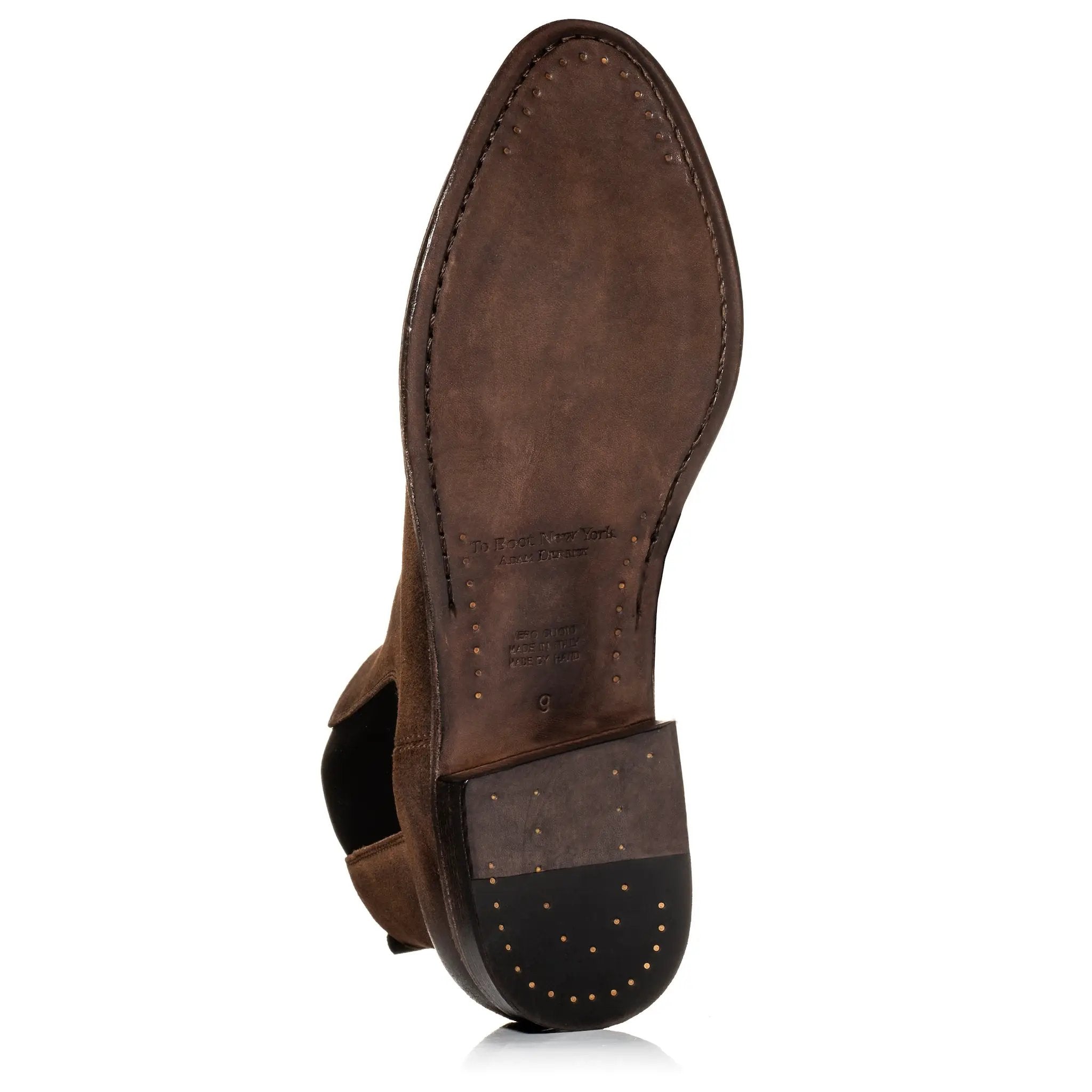 Bedell Mid Brown Waxed Suede Chelsea Boot by To Boot New York
