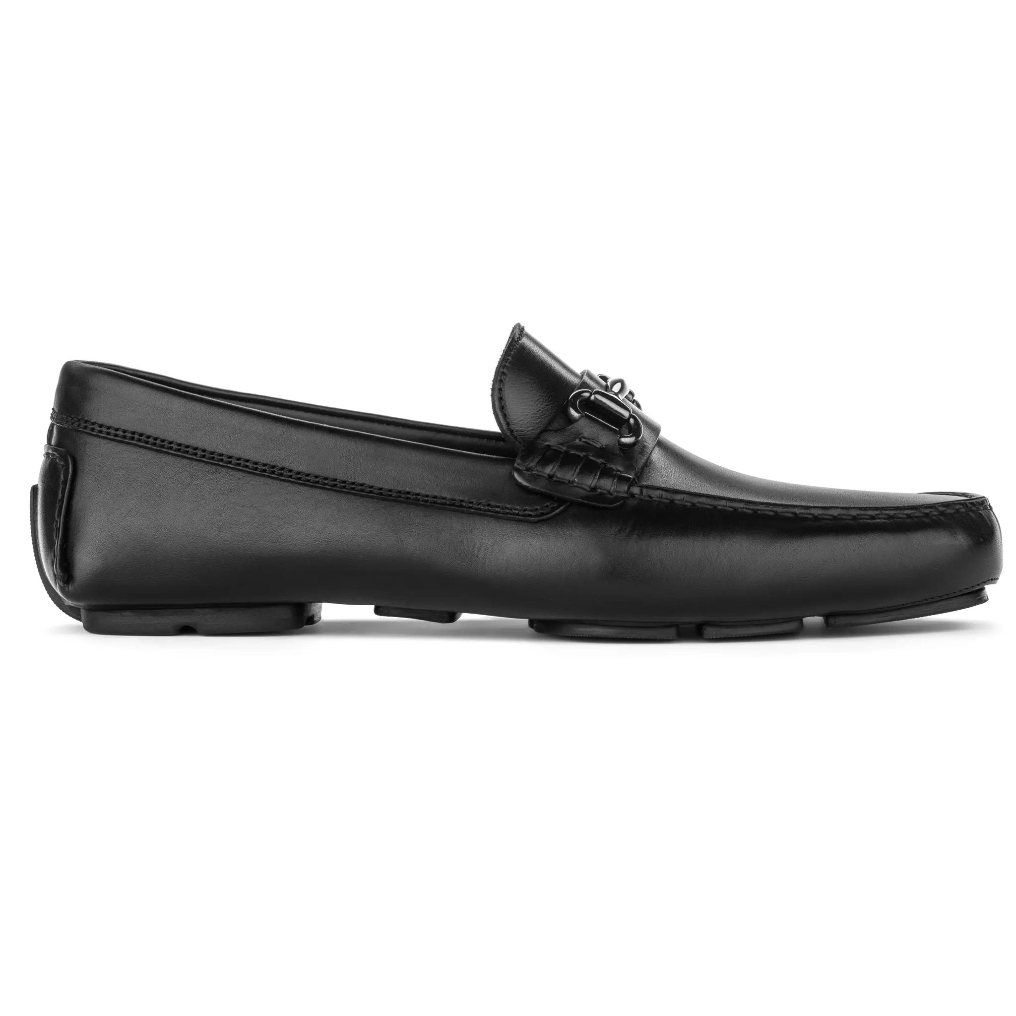 Del Amo Black Calf Driving Shoe by To Boot New York