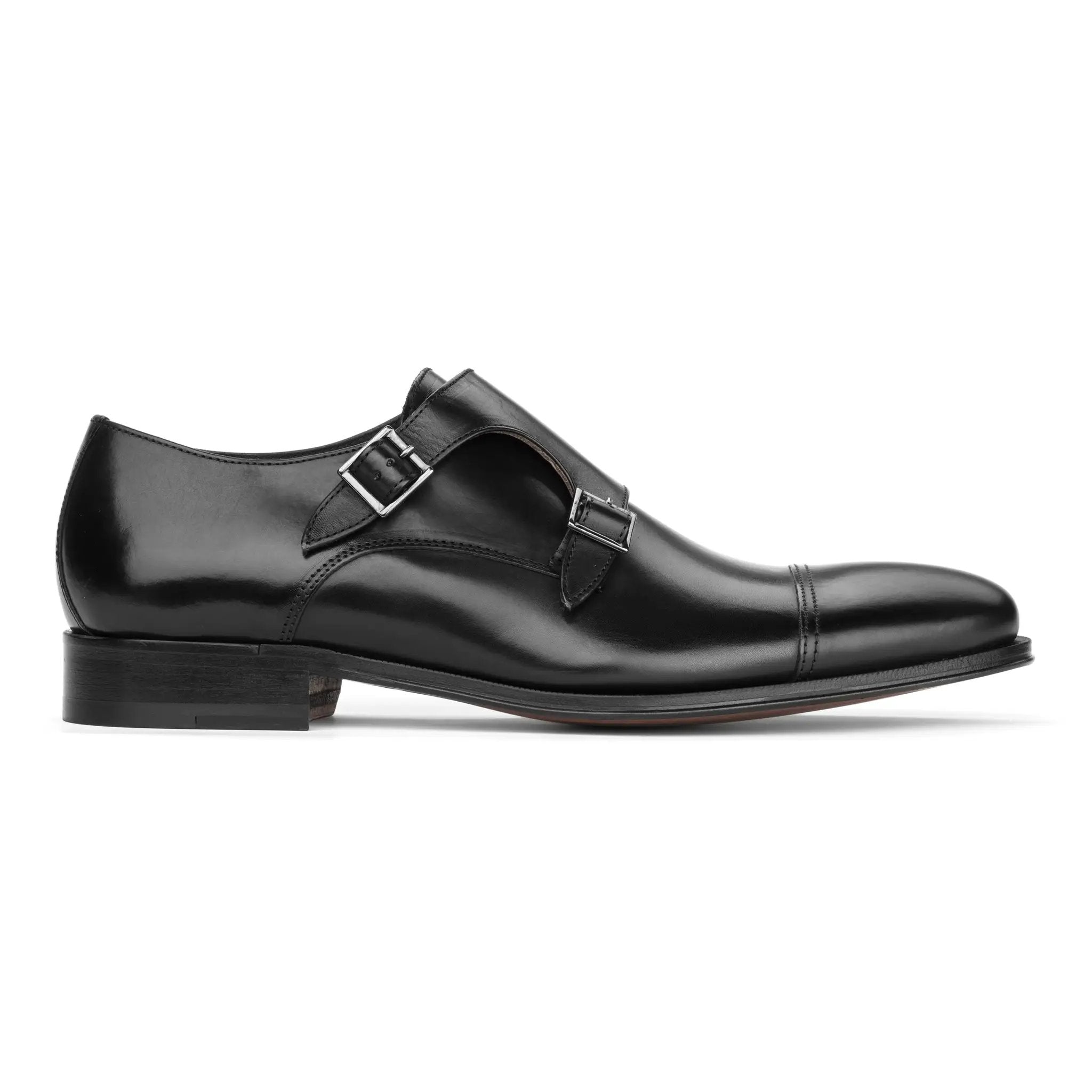 Grant Black Calf Cap Toe Double Monkstrap by To Boot New York