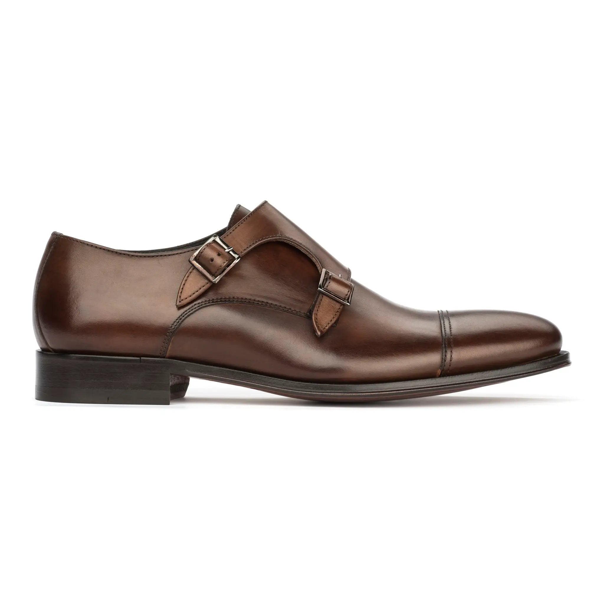 Grant Brown Calf Cap Toe Double Monkstrap by To Boot New York