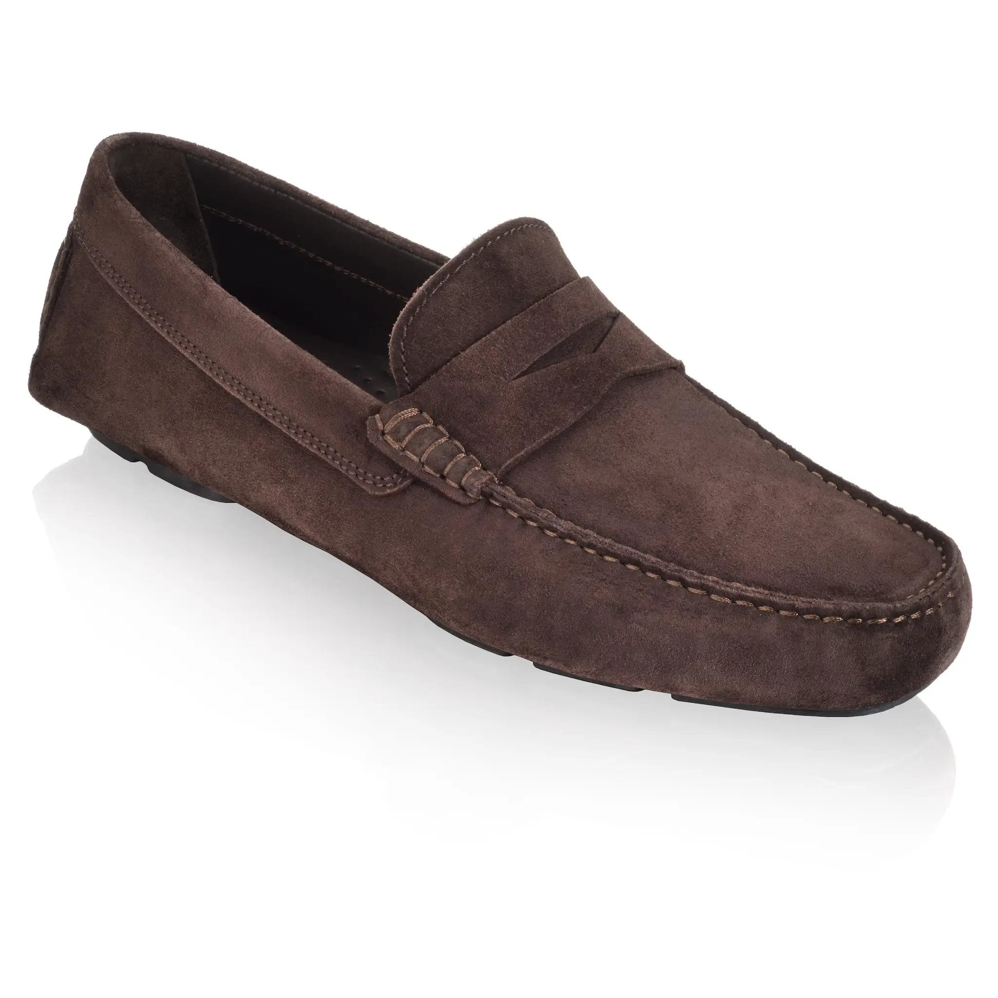 Mitchum Dark Brown Suede Driving Shoe by To Boot New York