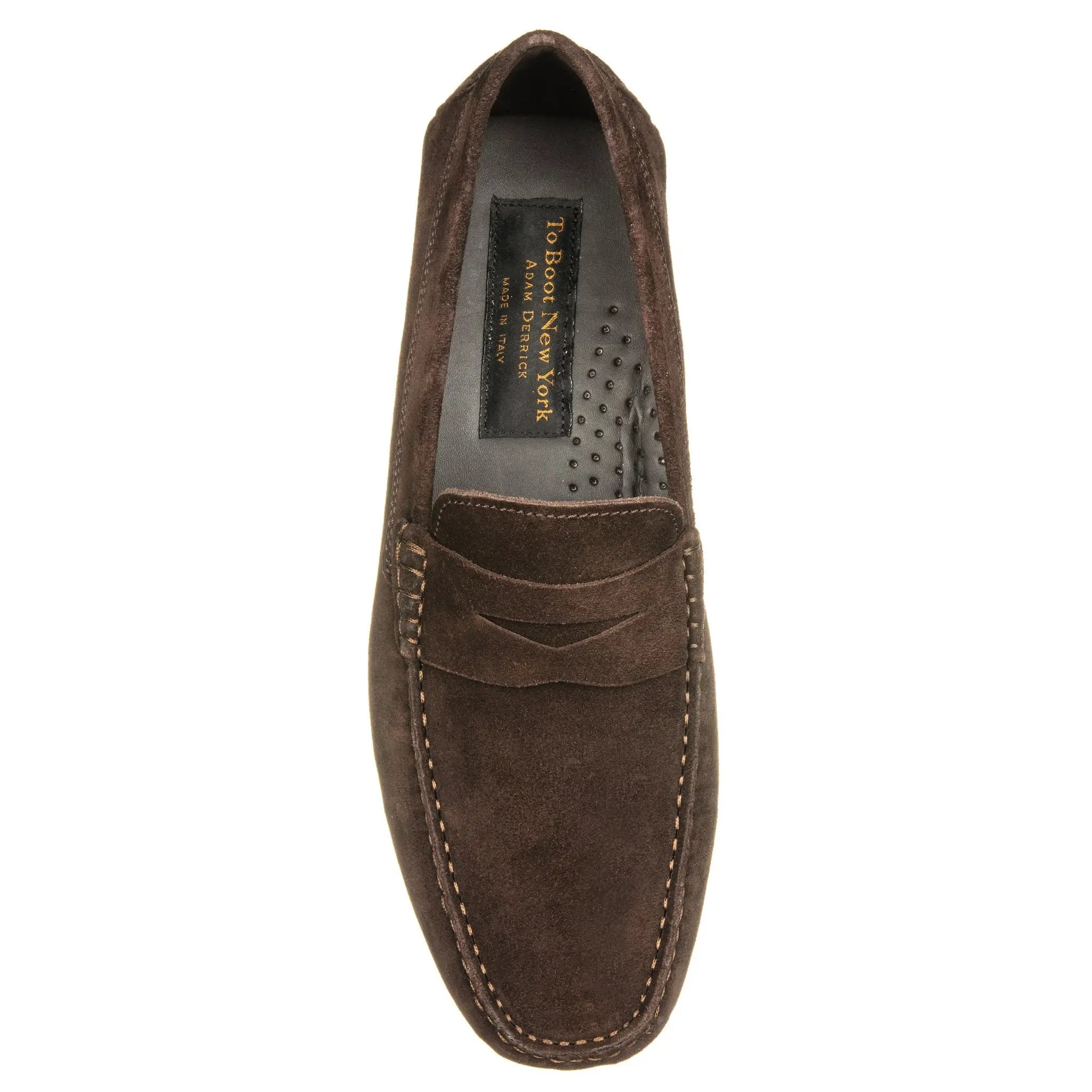 Mitchum Dark Brown Suede Driving Shoe by To Boot New York
