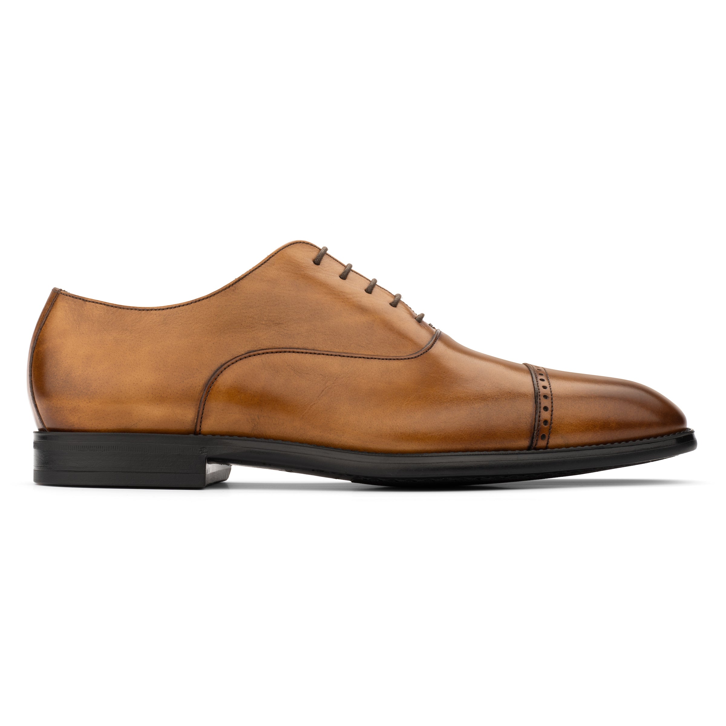 Alessio Burnished Tan Cap Toe Oxford