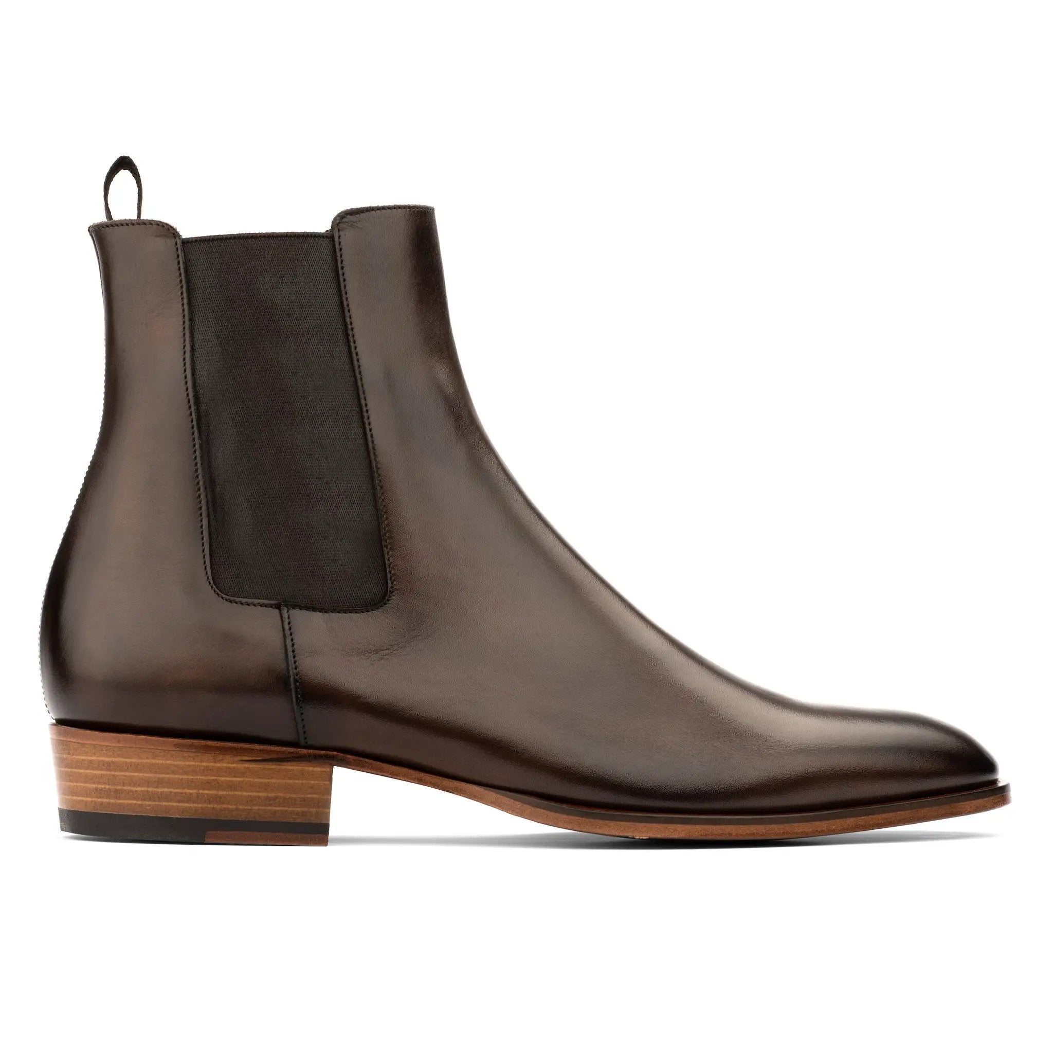 Myles Dark Brown Burnished Calf Chelsea Boot by To Boot New York