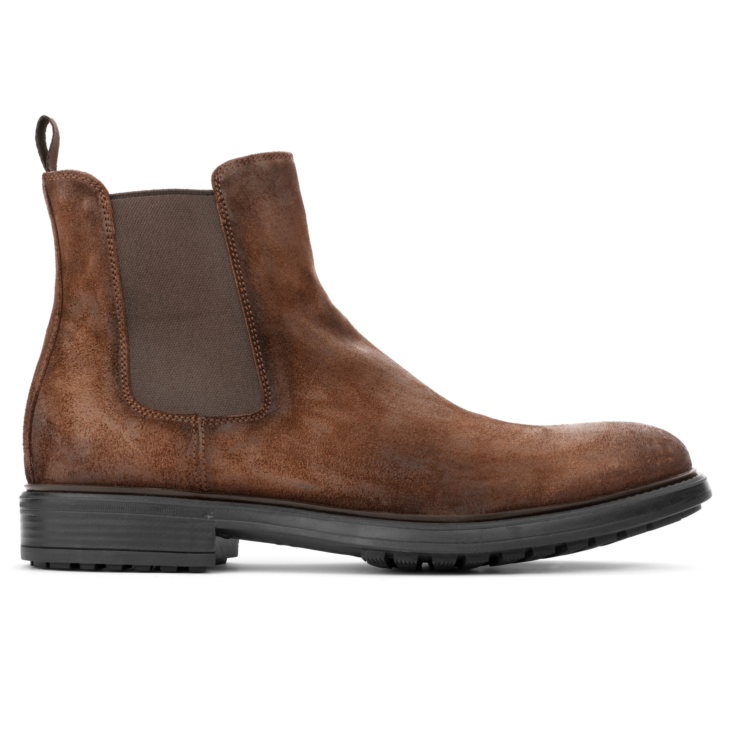 Largo Dark Brown Suede Chelsea Boot