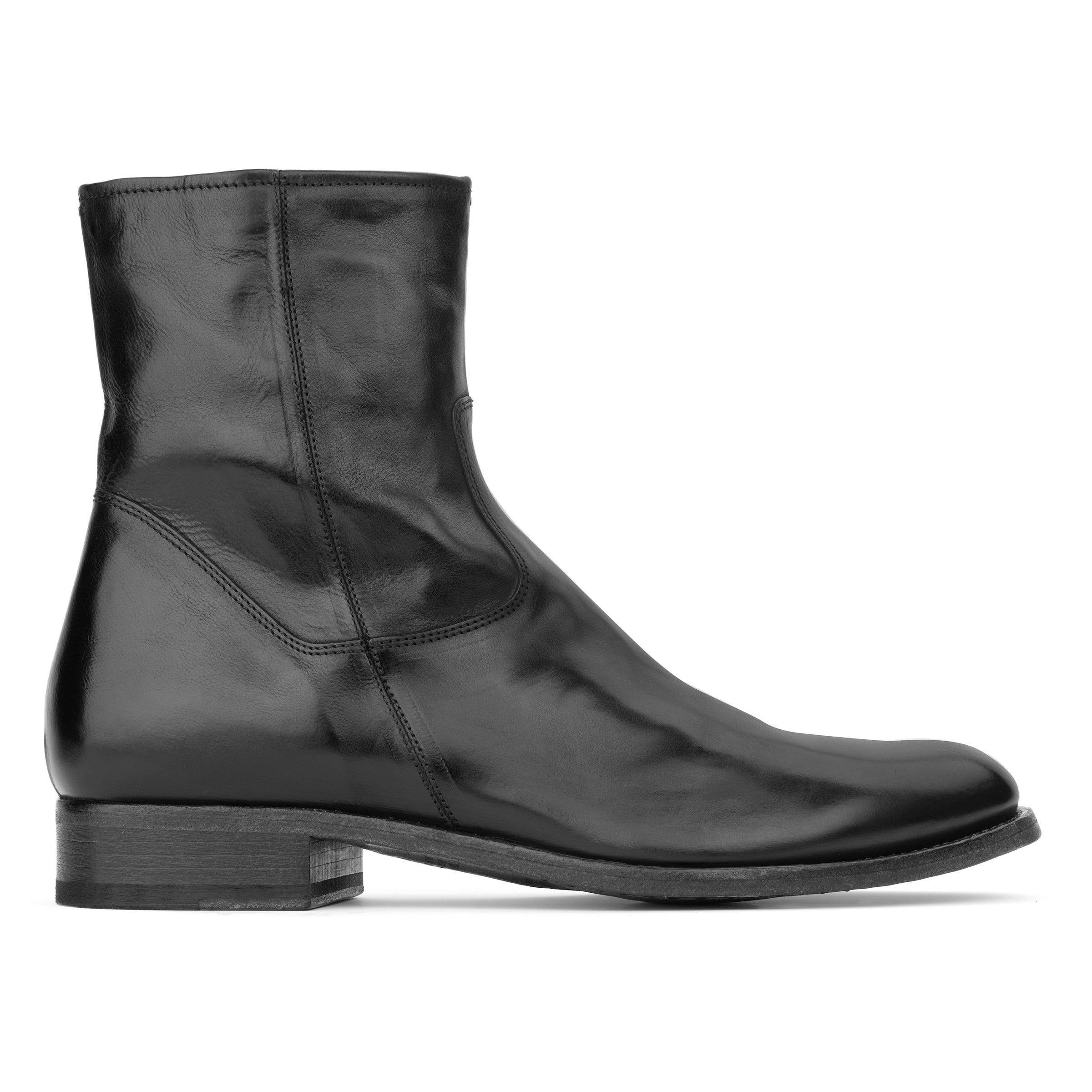 Belvedere Black Zip Boot