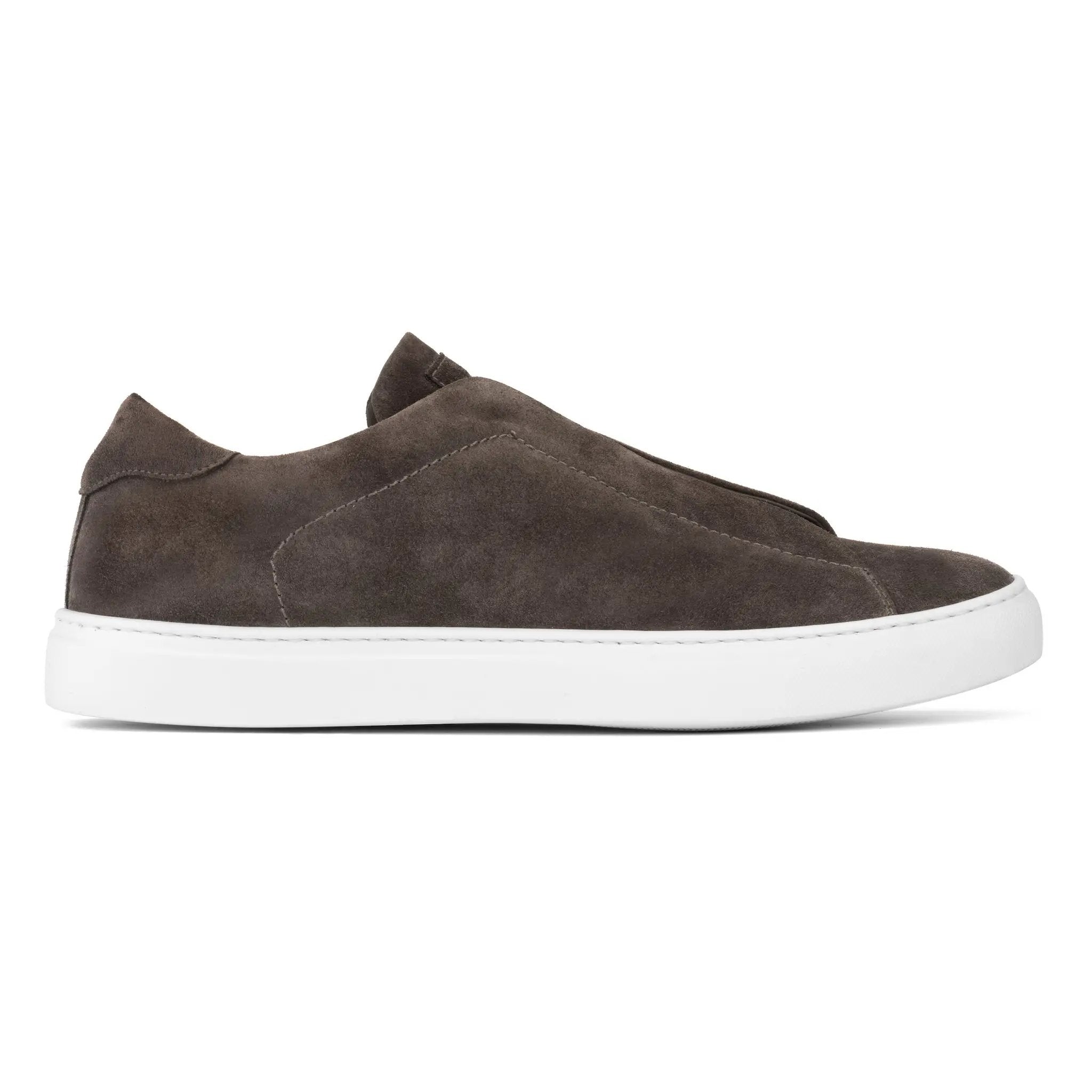 Stone Grey Suede Slip-On Sneaker by To Boot New York