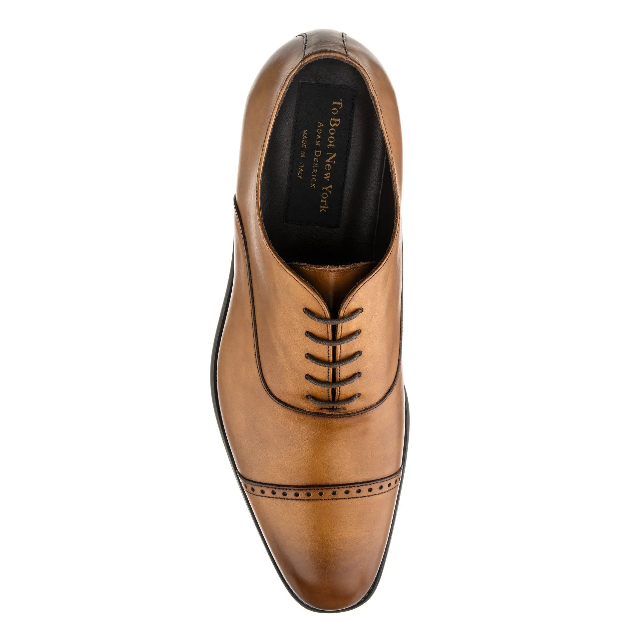 Alessio Burnished Tan Cap Toe Balmoral Oxford by To Boot New York