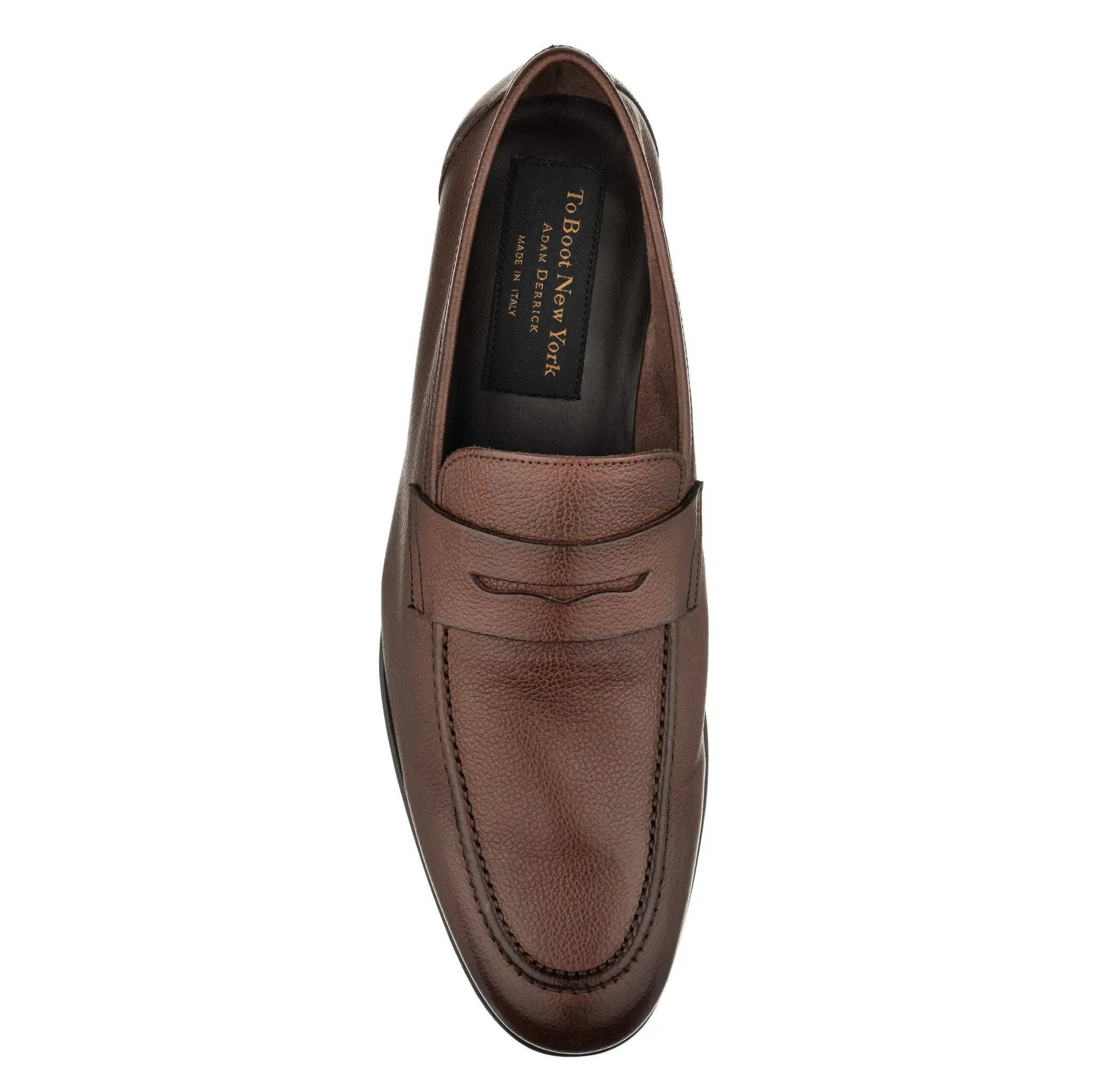Ravello Mid Brown Calf Penny Moccasin Slip-On by To Boot New York