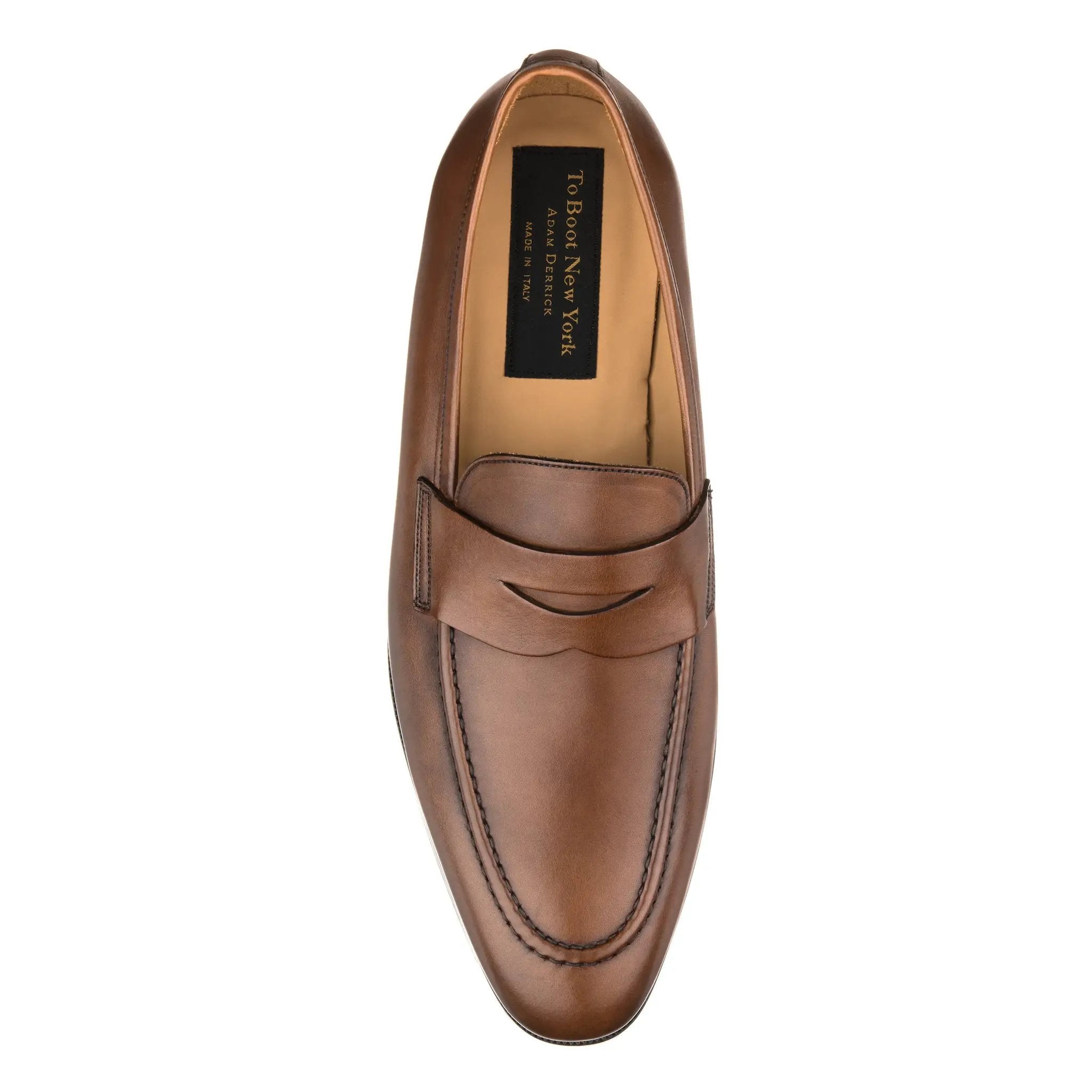 Tesoro Cognac Calf Slip-On Penny Loafer by To Boot New York