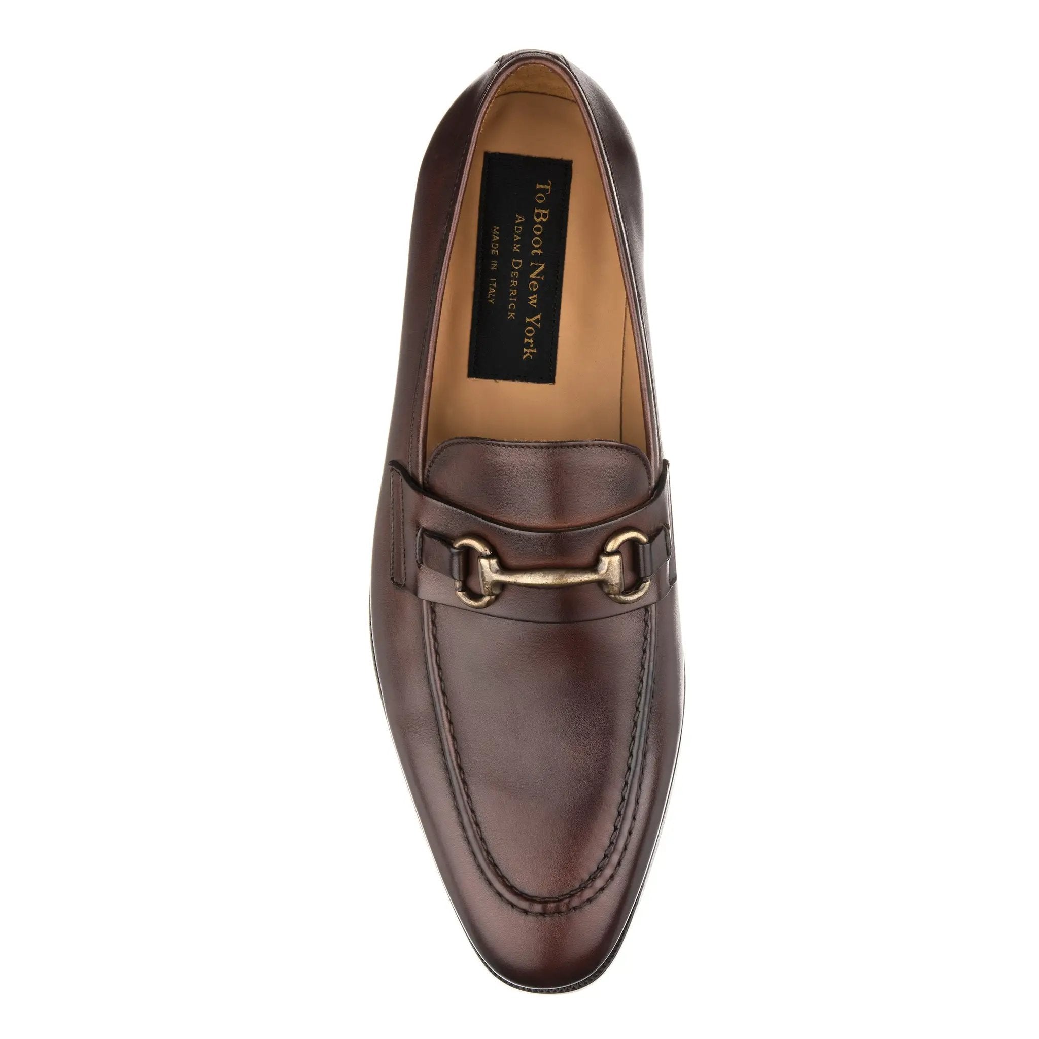 Forio Dark Brown Calf Bit Loafer by To Boot New York