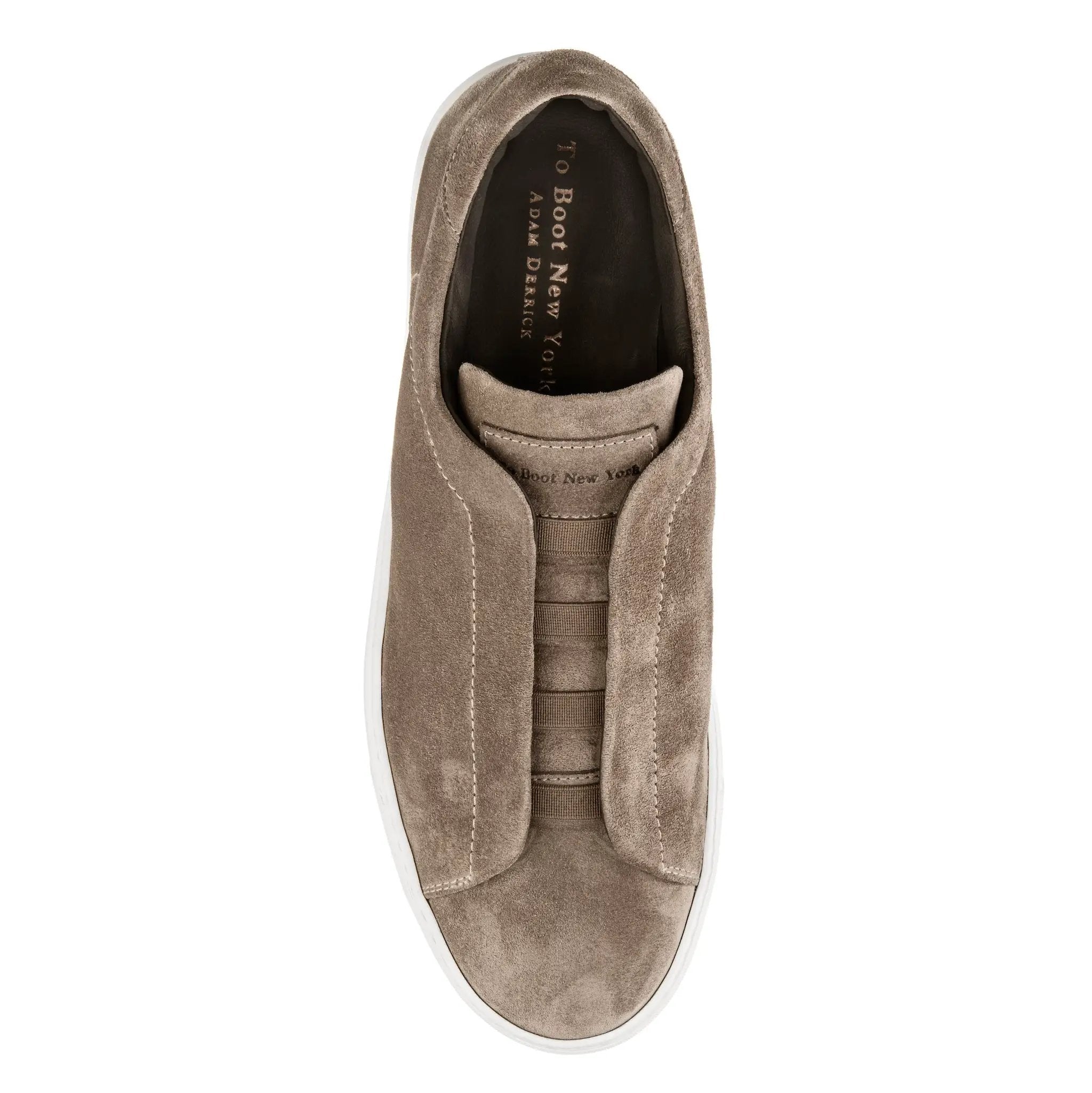 Stone Taupe Suede Slip-On Sneaker by To Boot New York