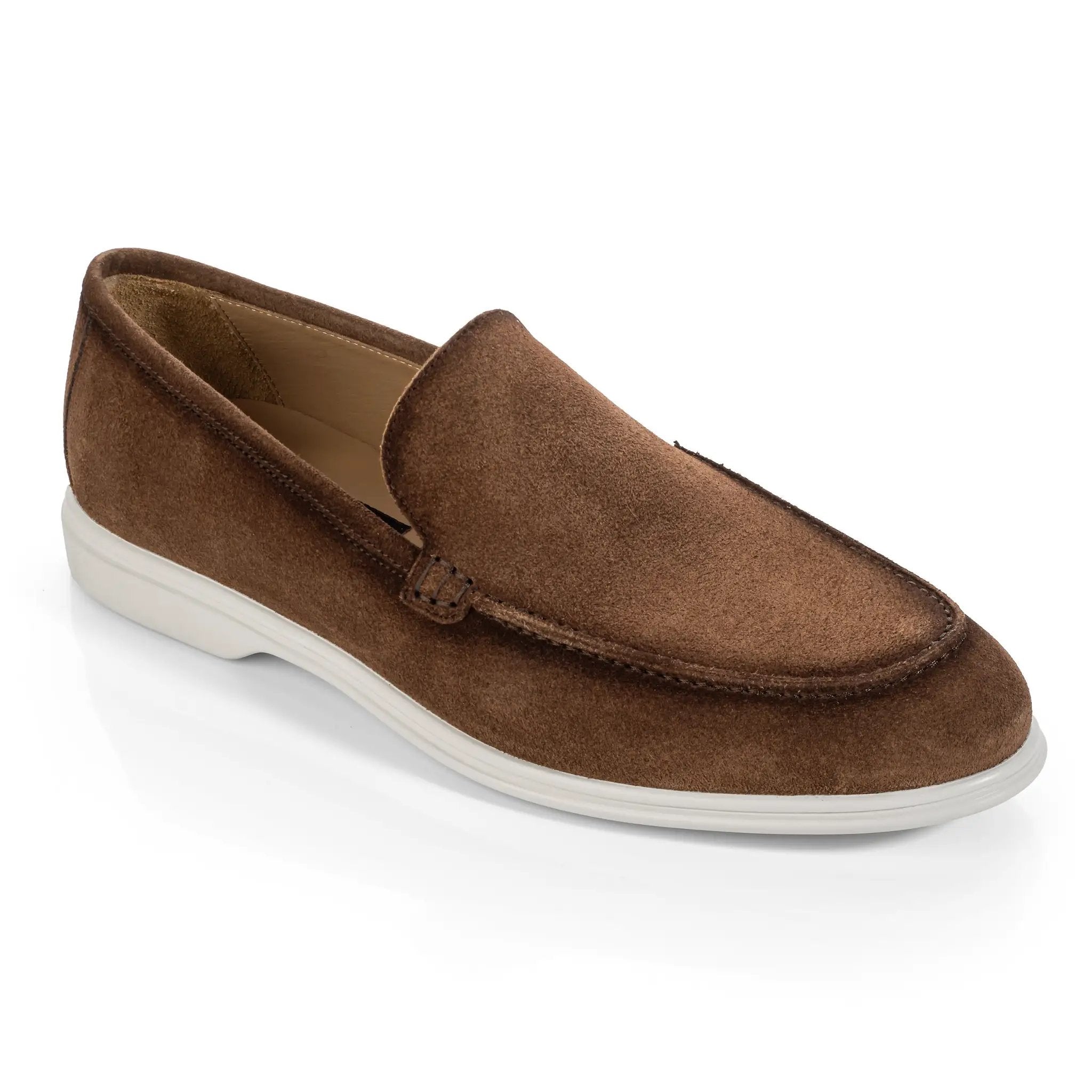 Montage Mid Brown Suede Slip-On Loafer by To Boot New York