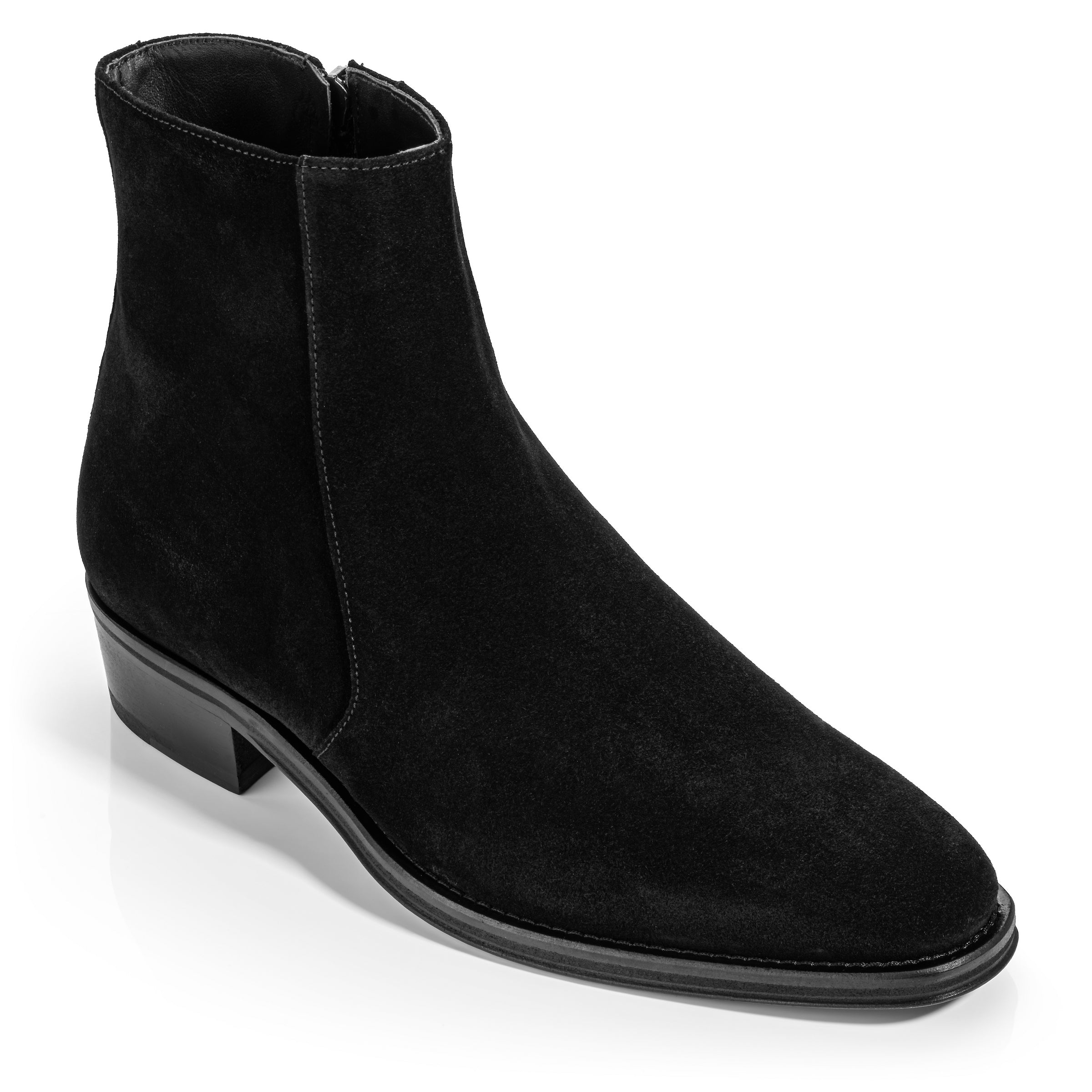 Gilmour Black Suede Zip Boot