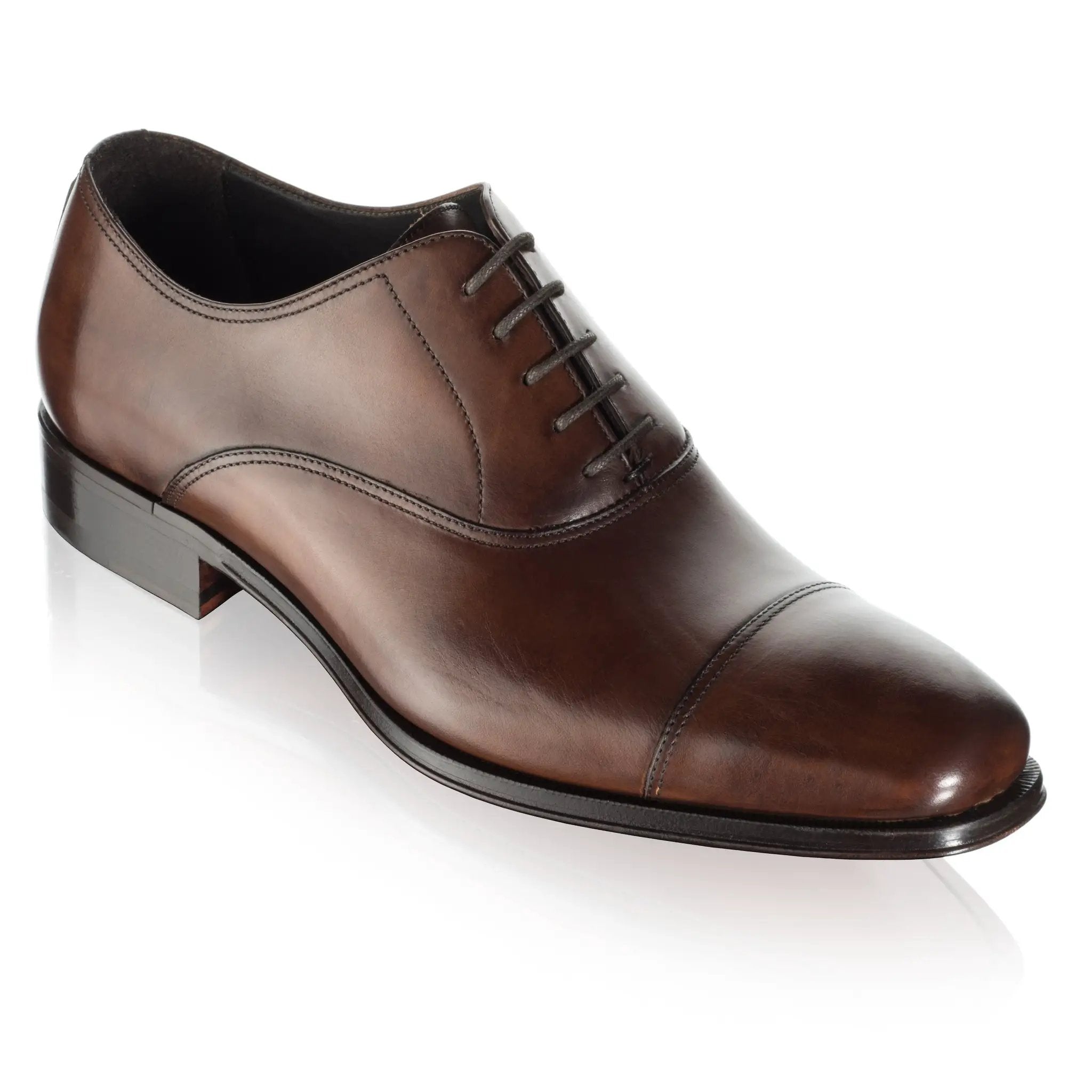 Aidan Burnished Brown Cap Toe Oxford by To Boot New York
