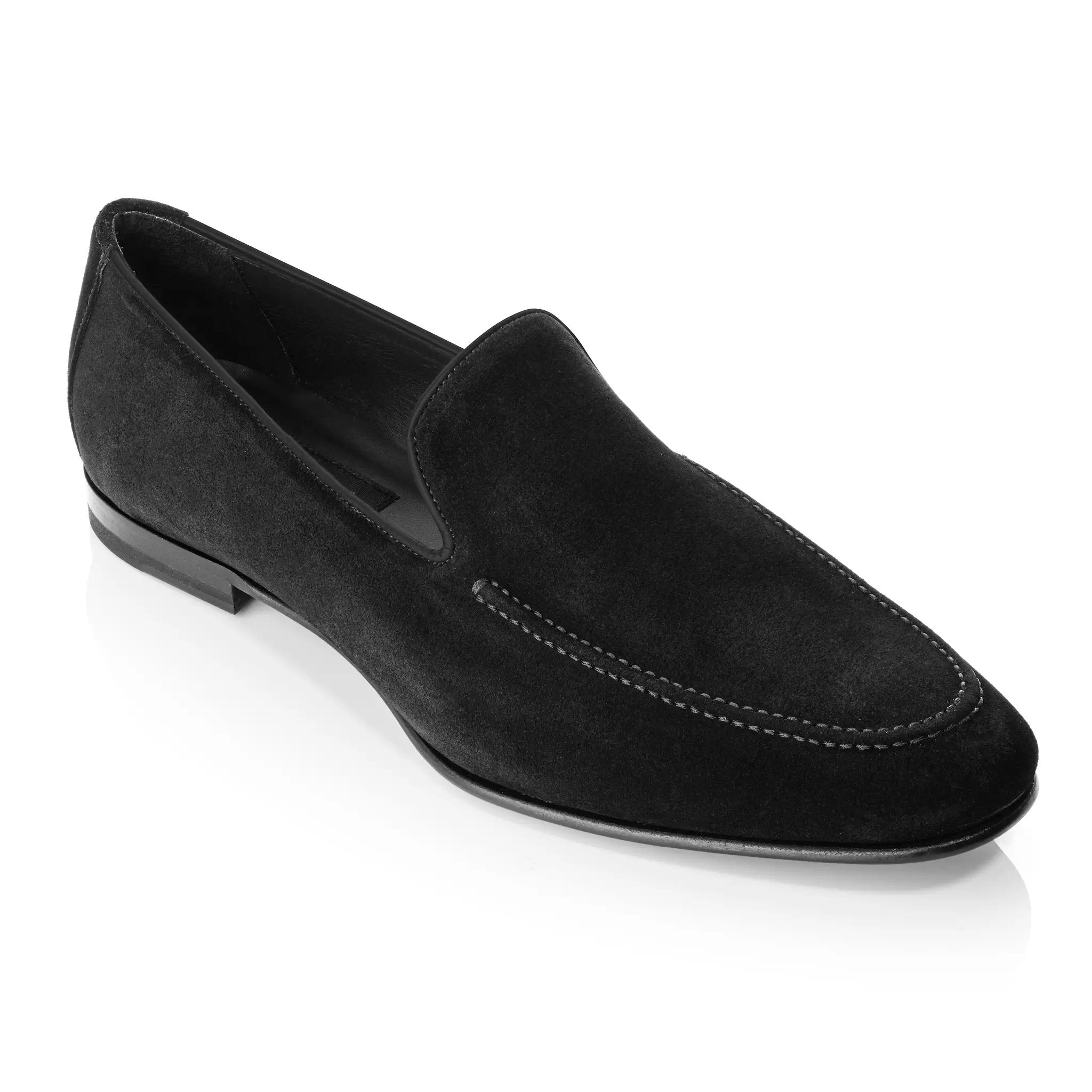Beamon Black Suede Slip-On Loafer by To Boot New York