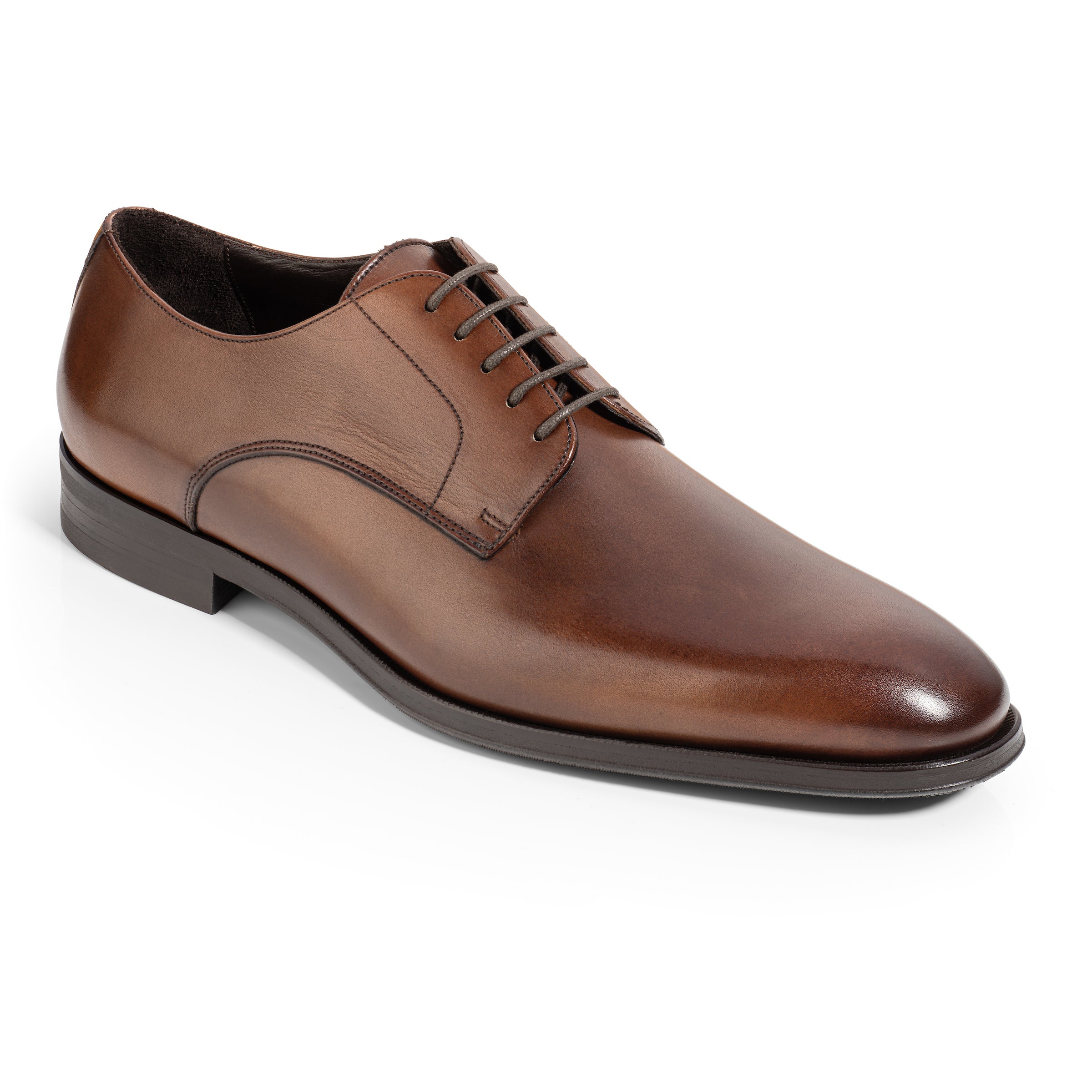Davide Burnished Brown Derby Oxford