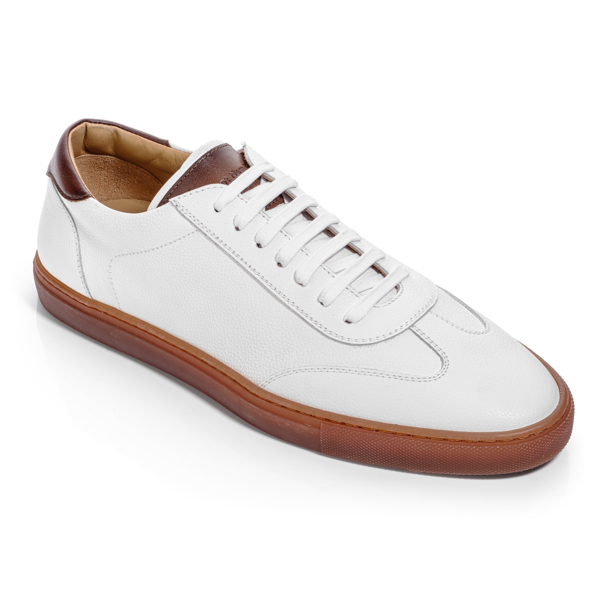 Brio White Tumbled Leather Sneaker