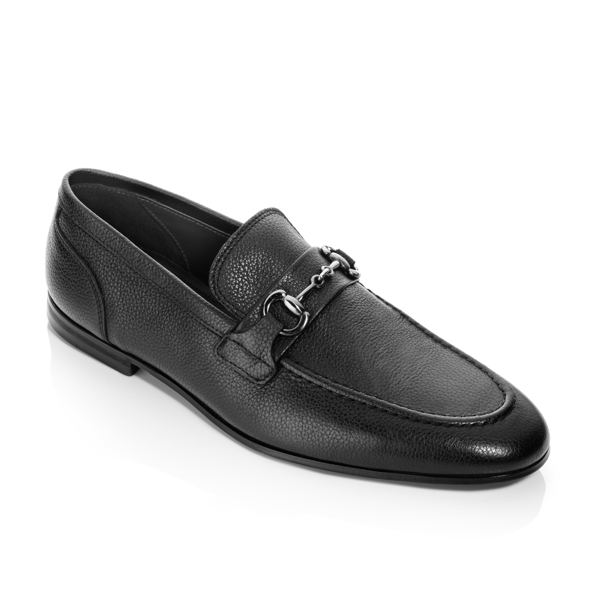 Tiberius Black Full Grain Bit Loafer