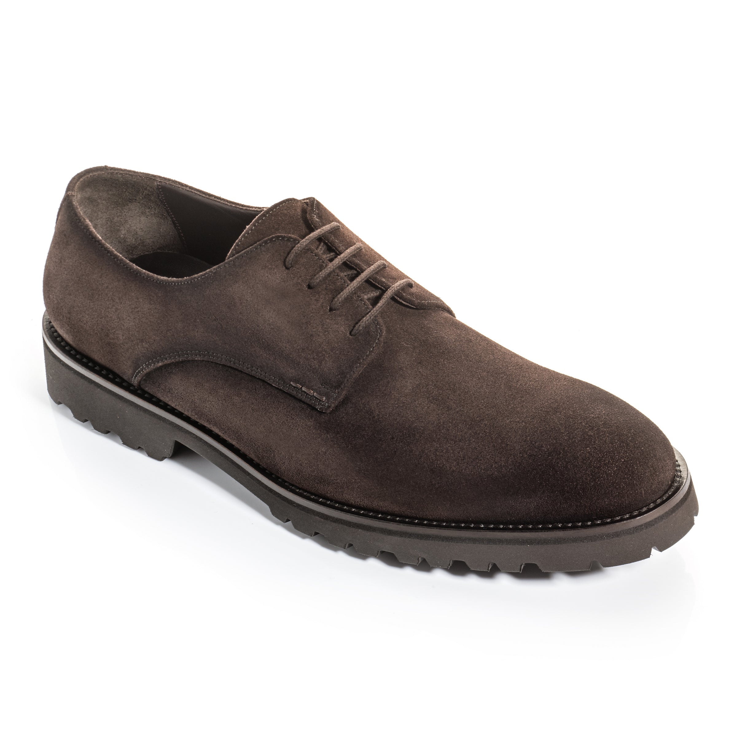 Parkrose Dark Brown Suede Derby Oxford