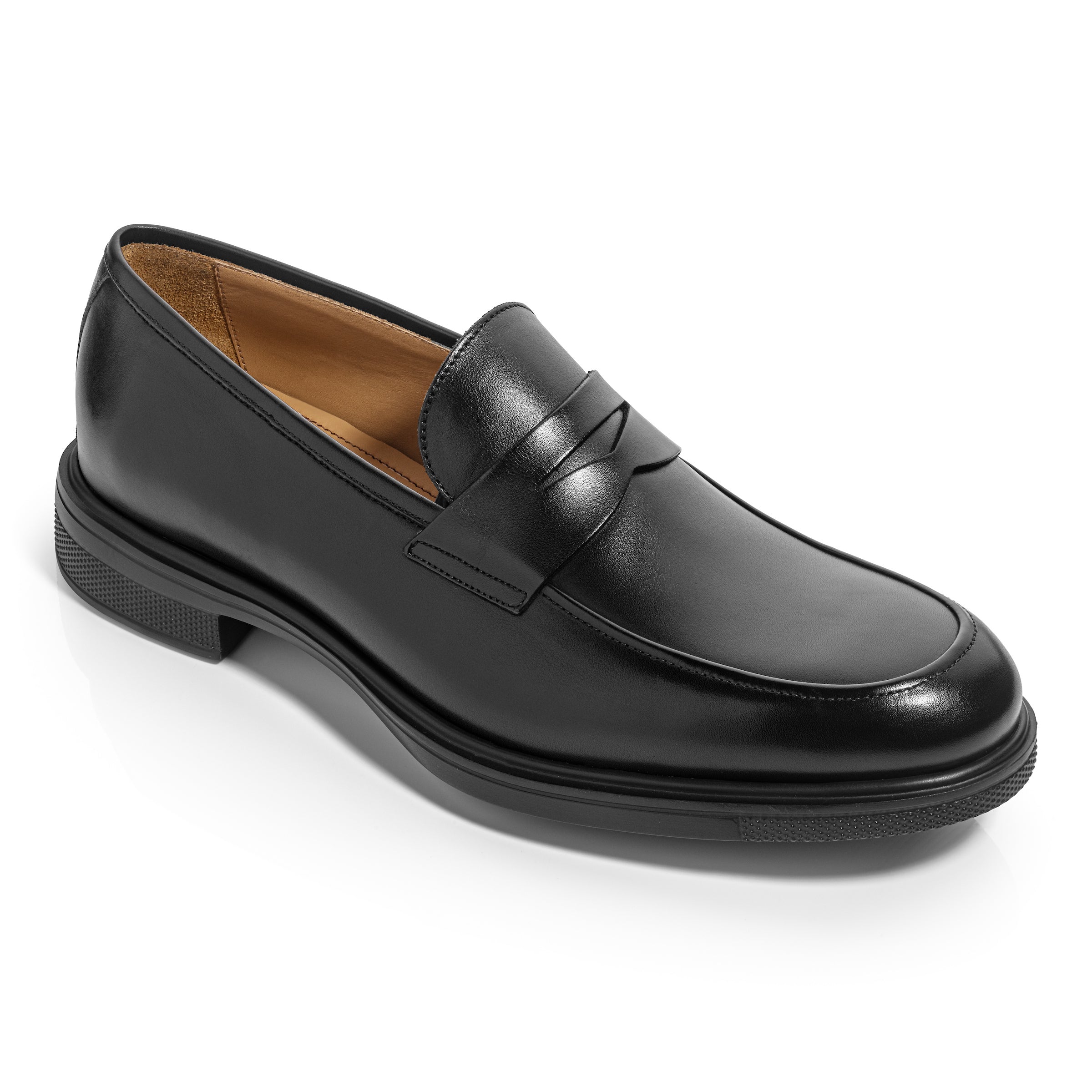 Bernard Black Calf Leather Penny Loafer