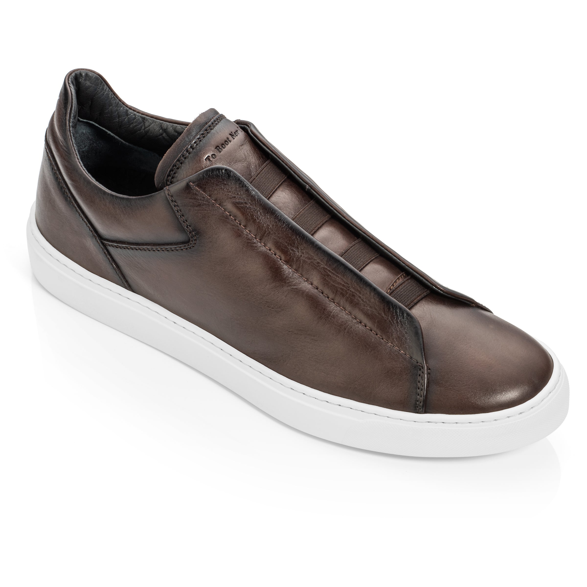 Ainsworth Dark Brown Elastic Slip on Sneaker