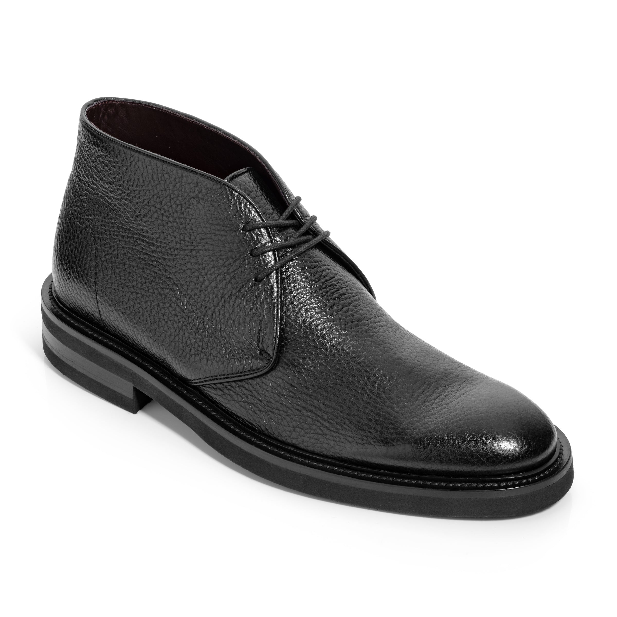 Vista Black Deerskin Chukka Boot