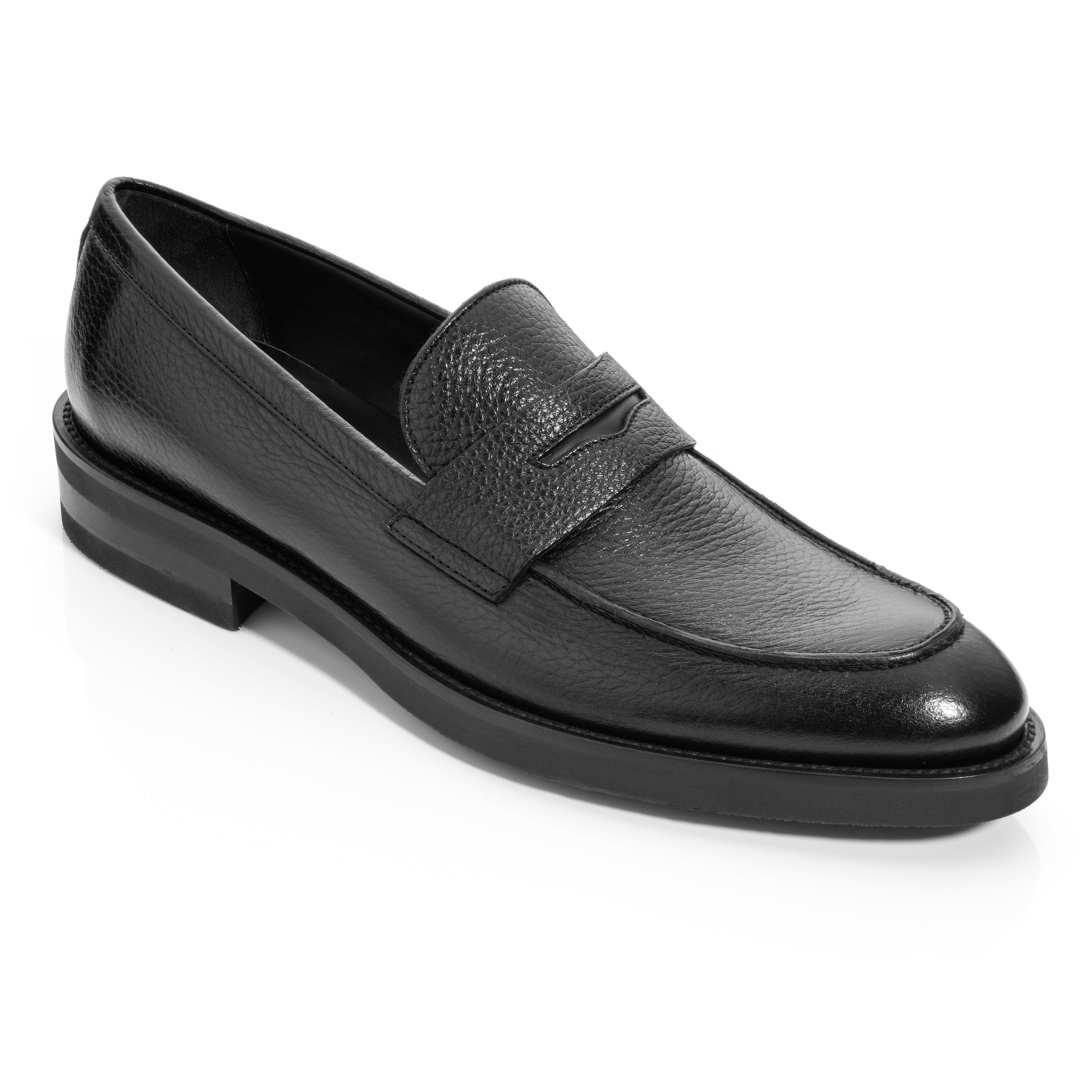 Slade Black Deerskin Loafer