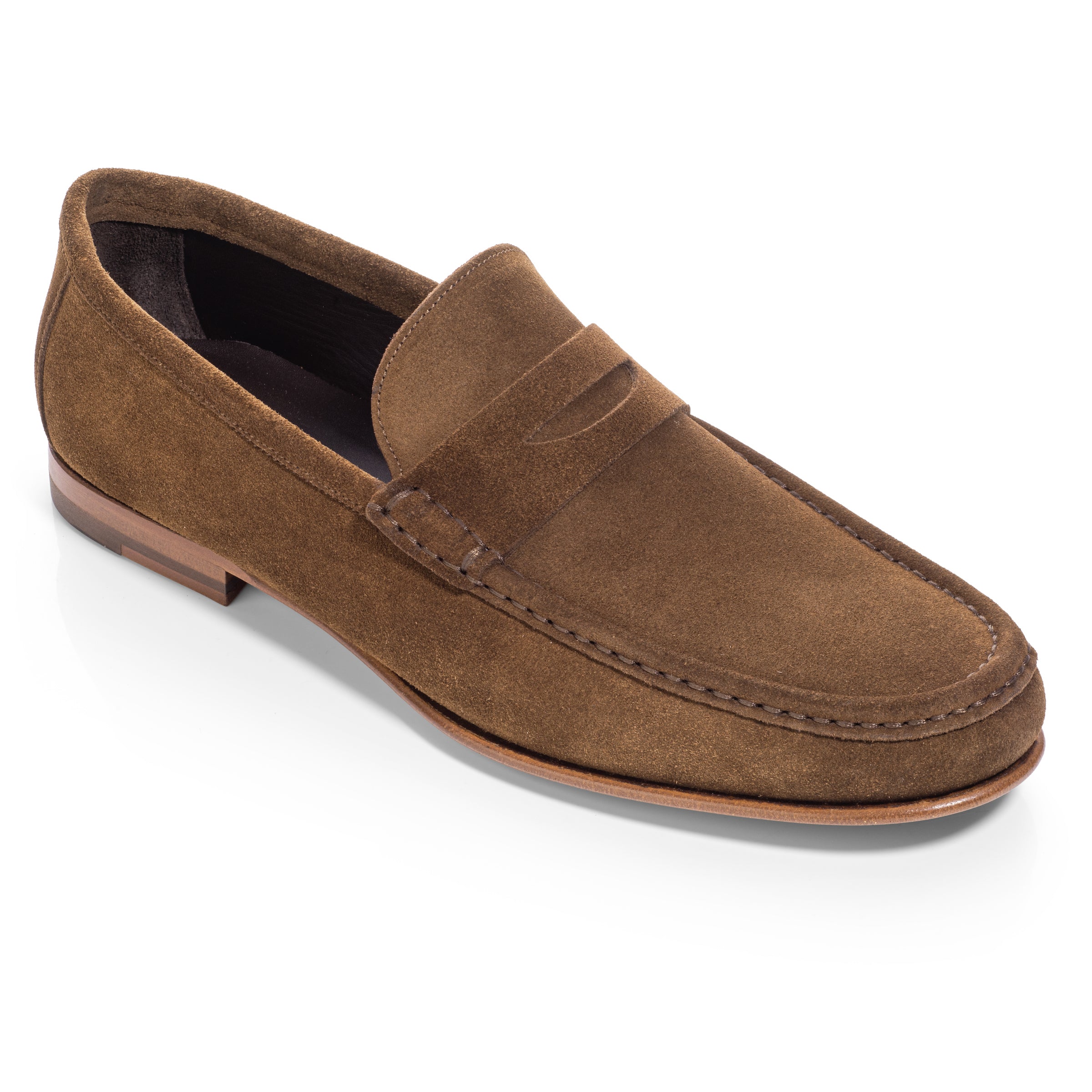 Dylan Mid Brown Suede Penny Loafer