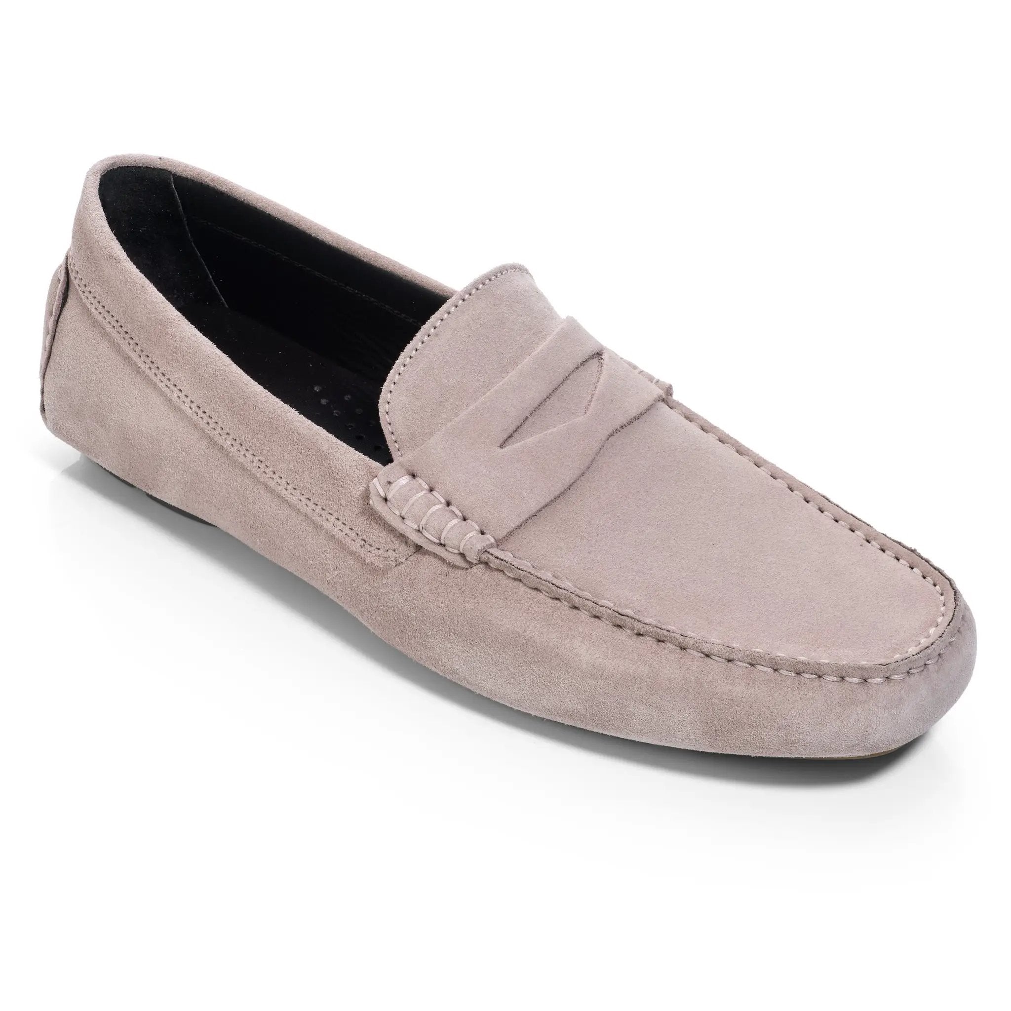 Burton Palest Pink Suede Driving Shoe by To Boot New York
