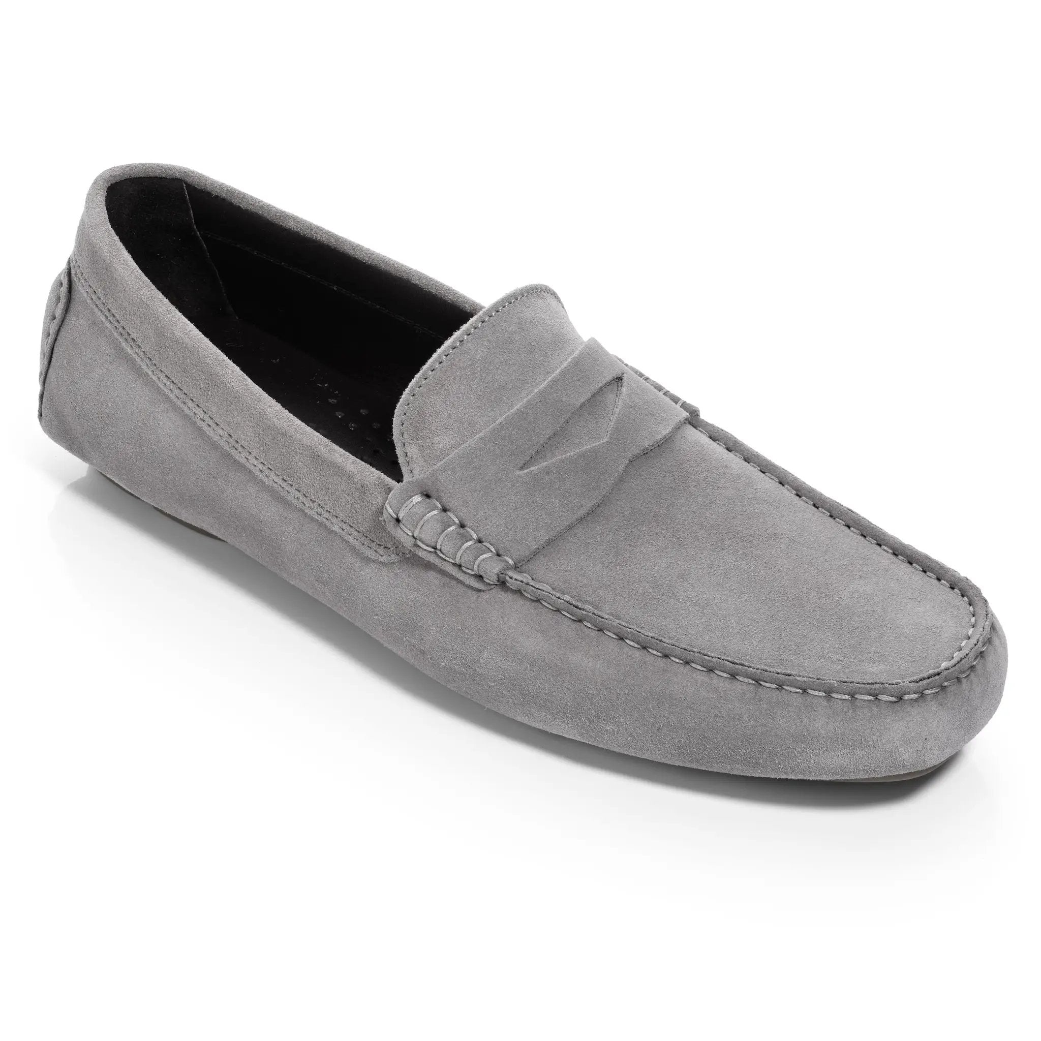 Burton Light Grey Suede Driving Shoe by To Boot New York