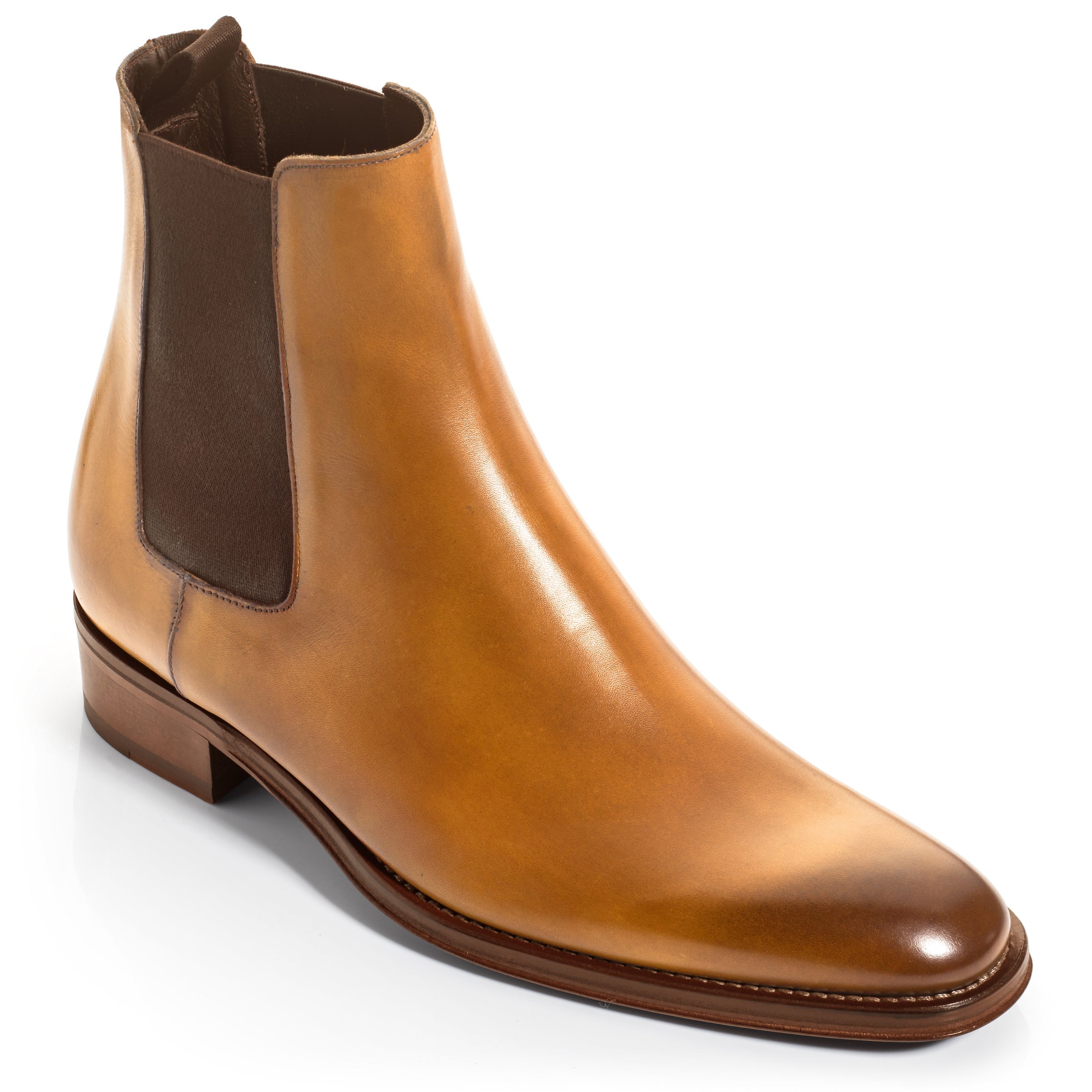 Erikson Burnished Tan Calf Chelsea Boot