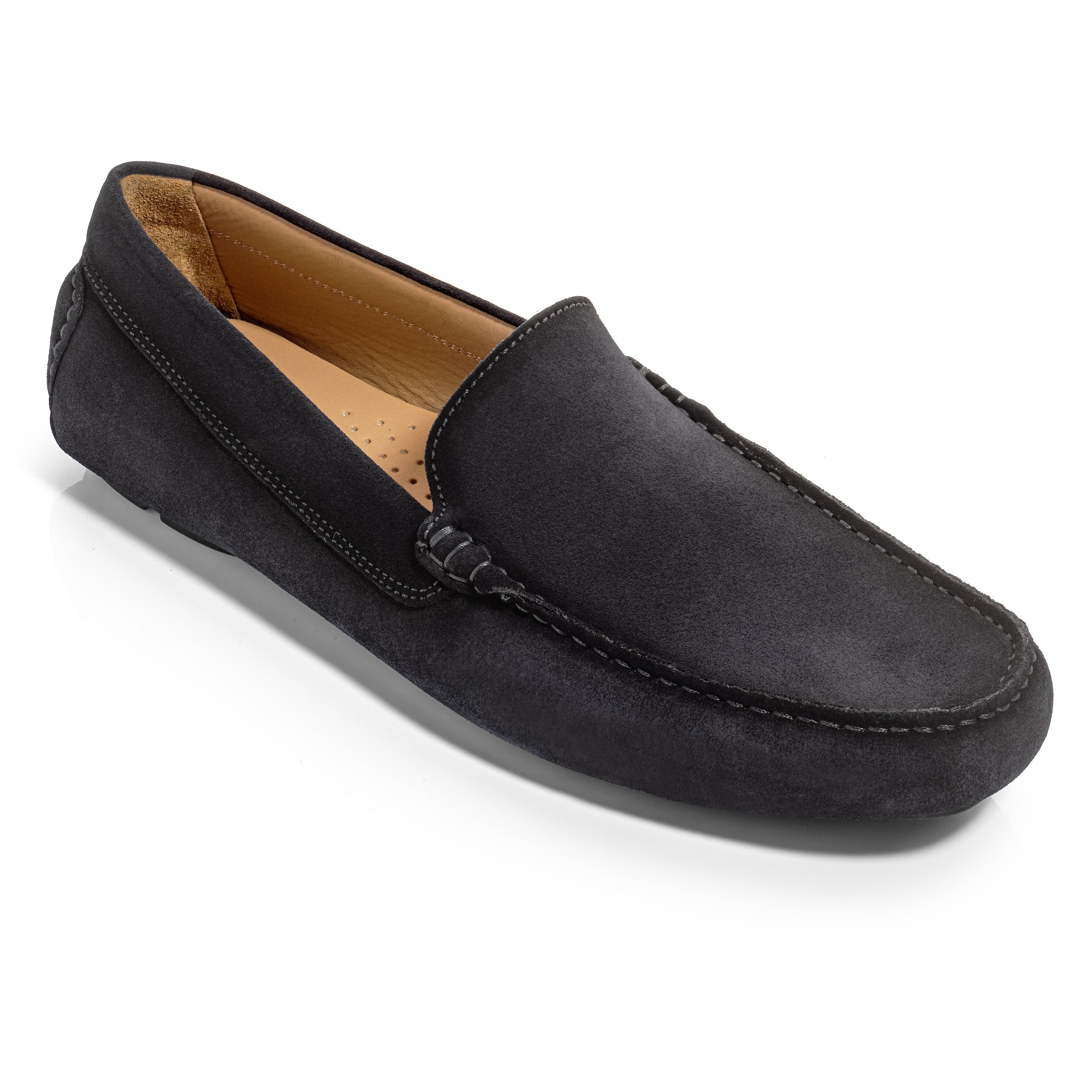 Marin Navy Blue Suede Venetian Driving Shoe