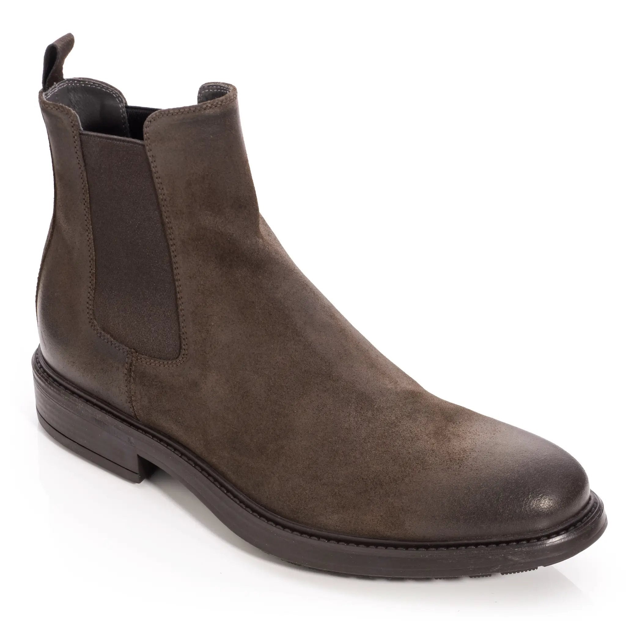 Largo Dark Chocolate Waxed Suede Chelsea Boot by To Boot New York