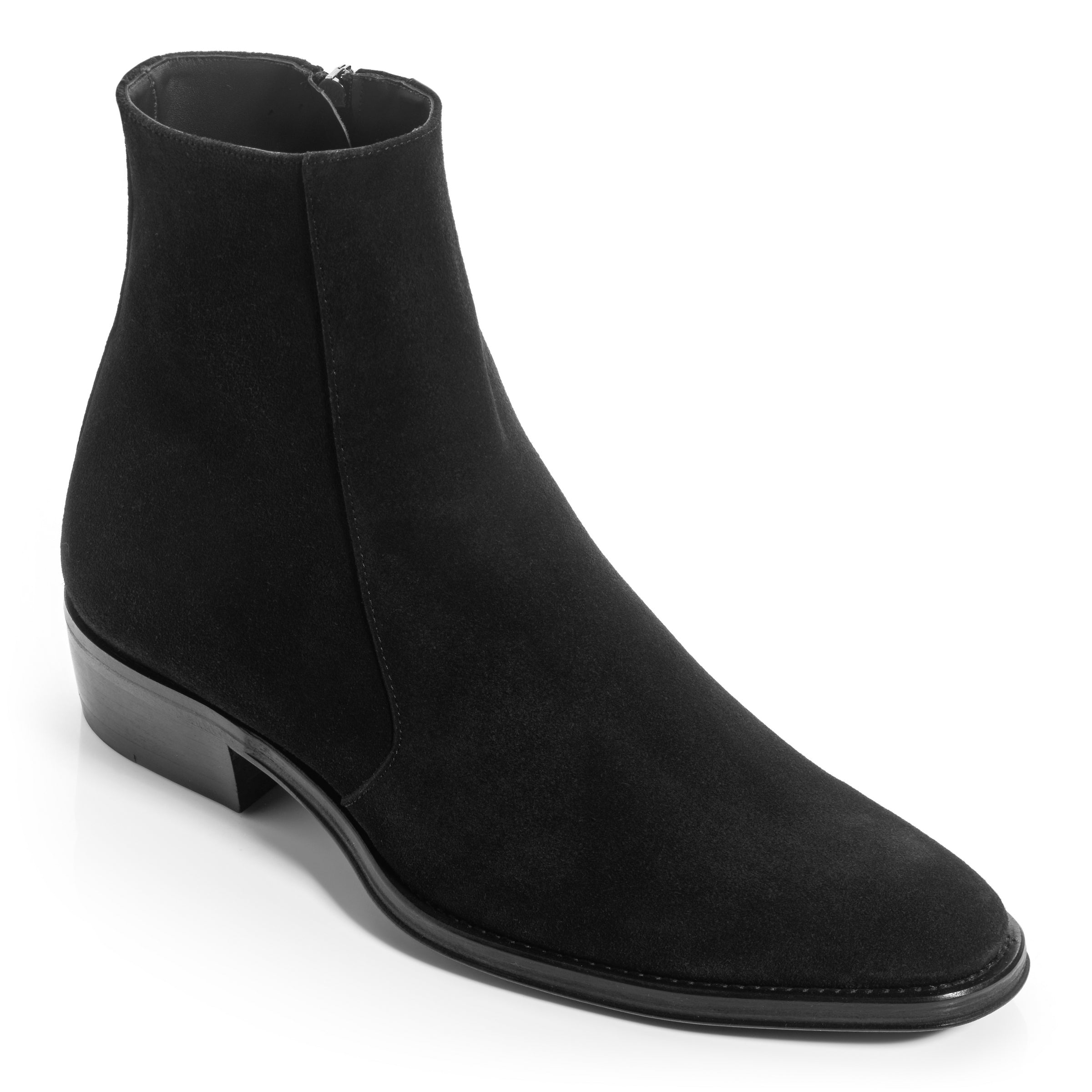 Gilmour Black Suede Zip Boot