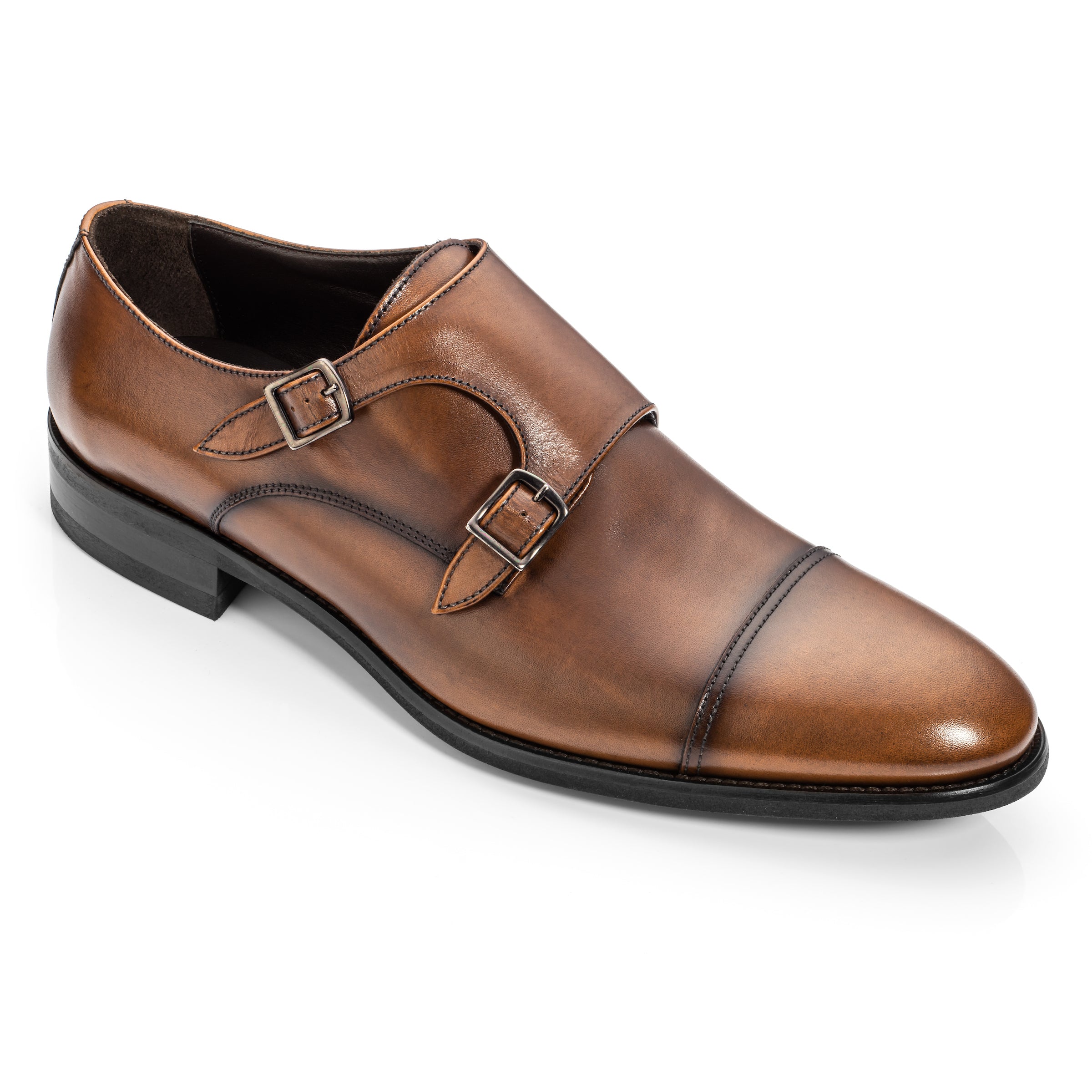 Hammill Burnished Tan Calf Double Monkstrap