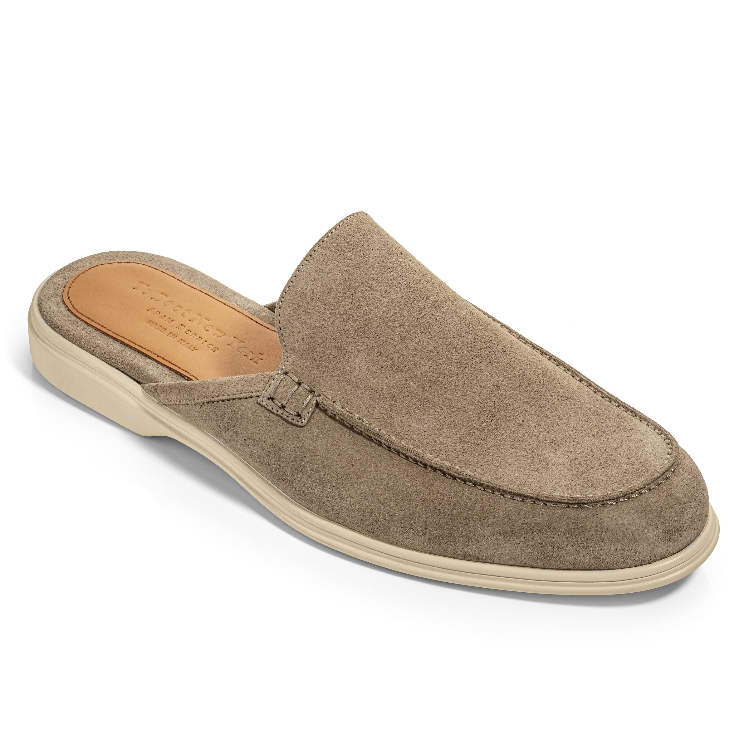 Montauk Taupe Suede Luxury Sabot Slip-On